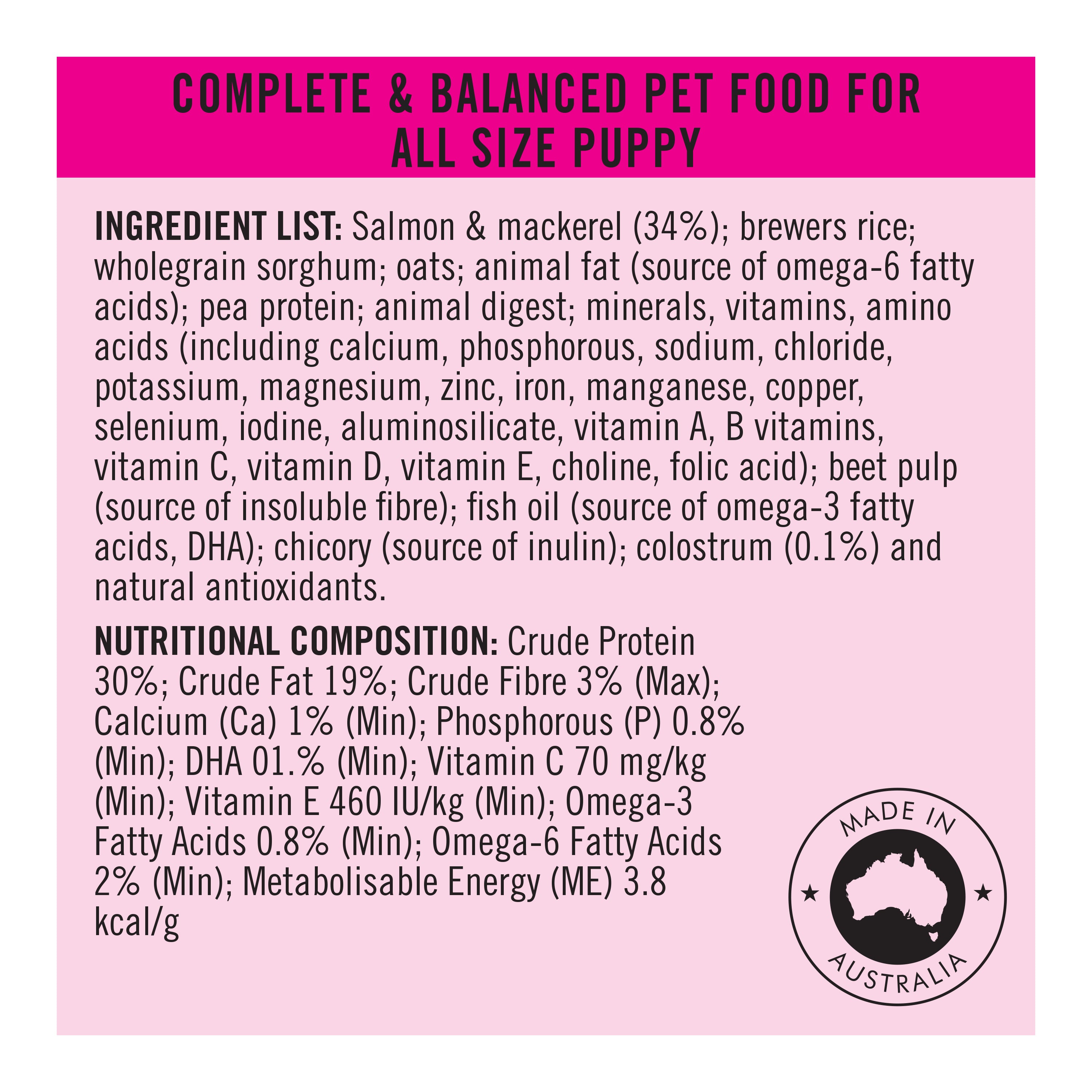 Pro Plan ALL SIZE  Puppy Sensitive Skin & Stomach (Salmon)