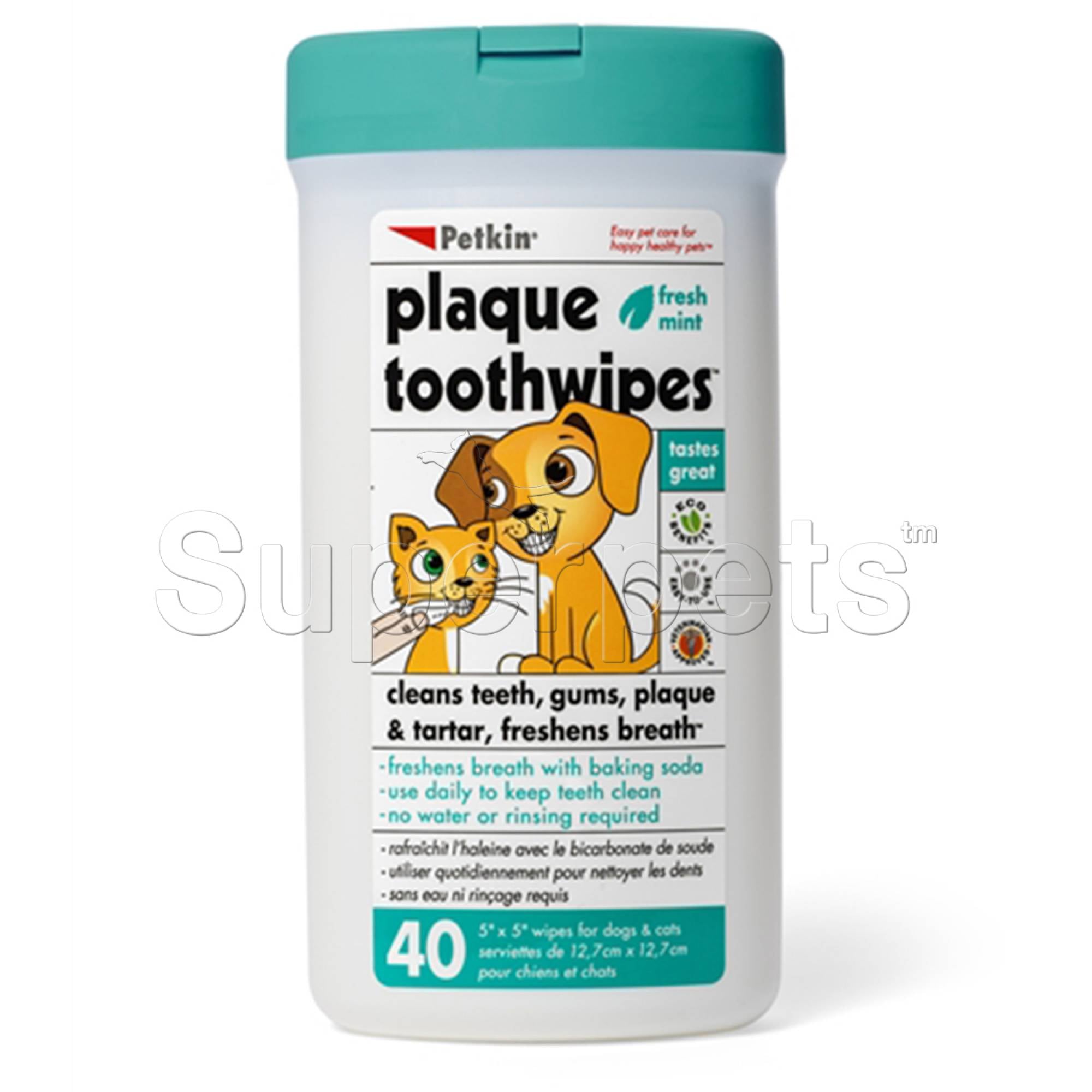 Petkin Tooth Wipes 40pcs