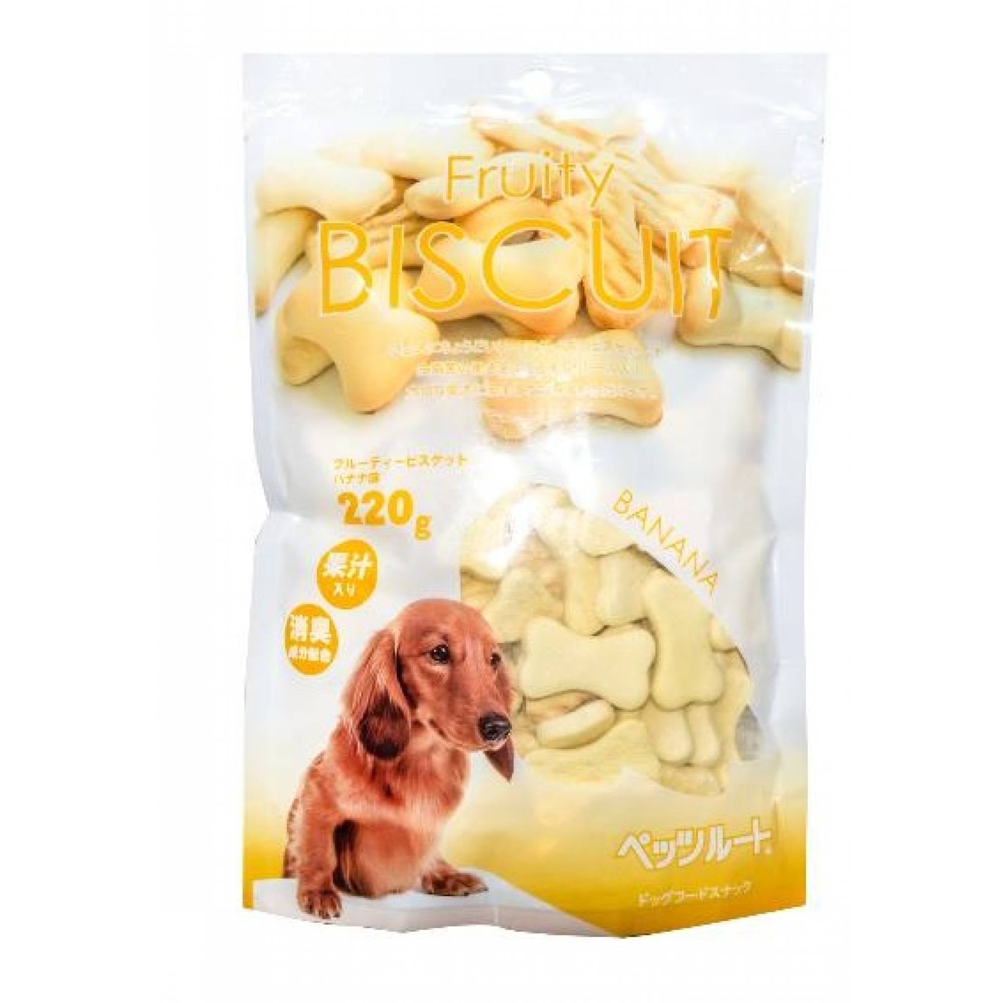 Petz Route - Dog Fruity Biscuit Banana Flavour 220g