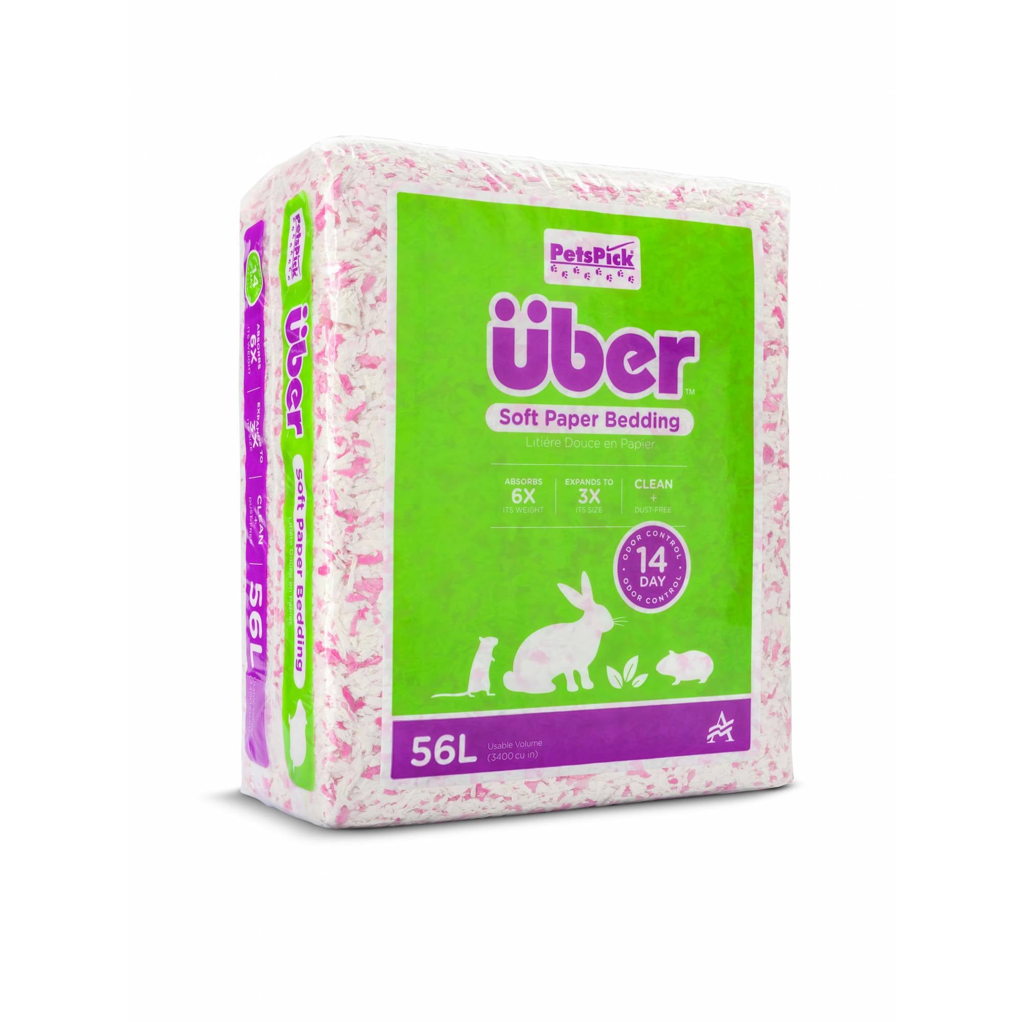 PetsPick - Uber Pink/White Bedding 56L