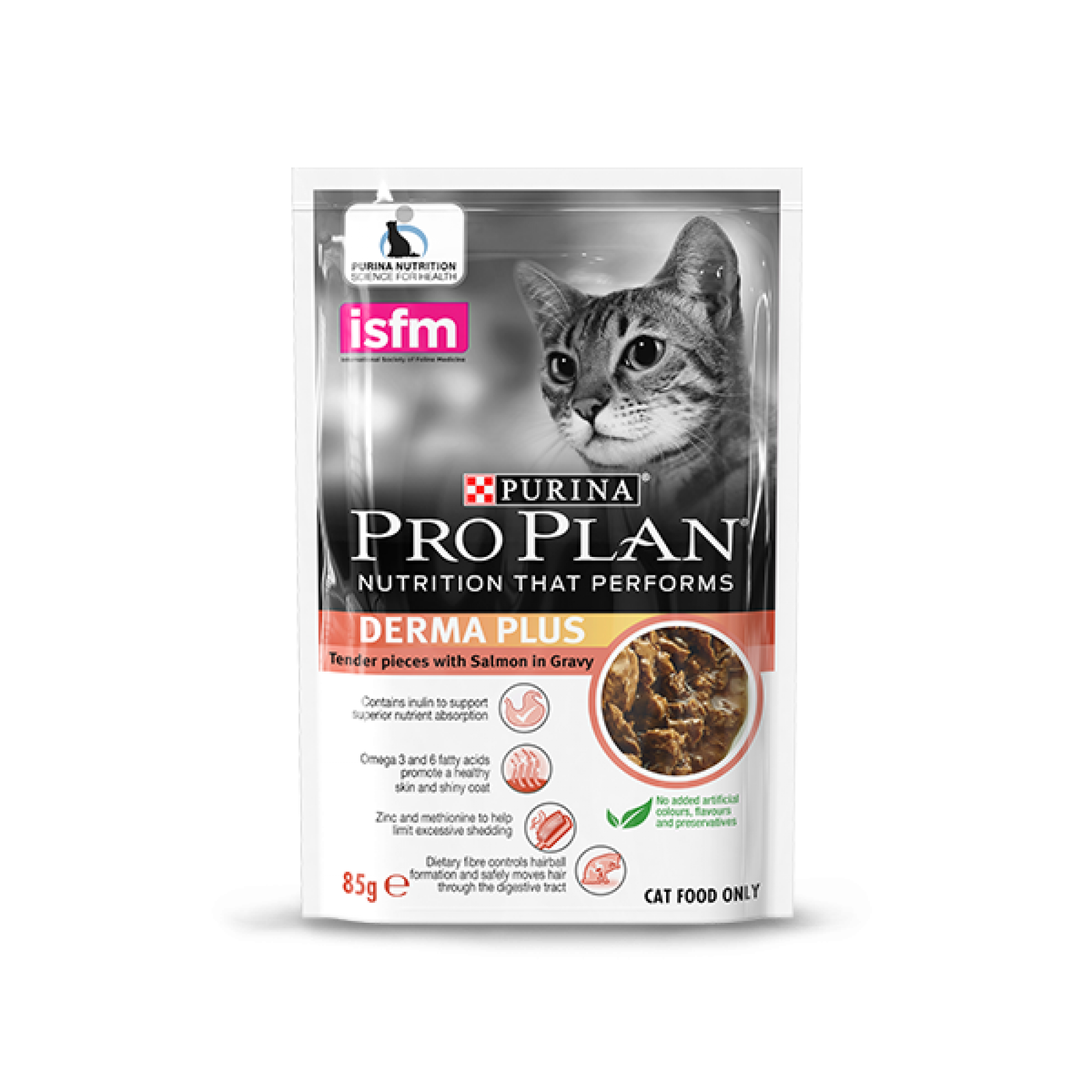 PRO PLAN - Cat Adult - Derma Plus Salmon in Gravy Wet Pouch 85g