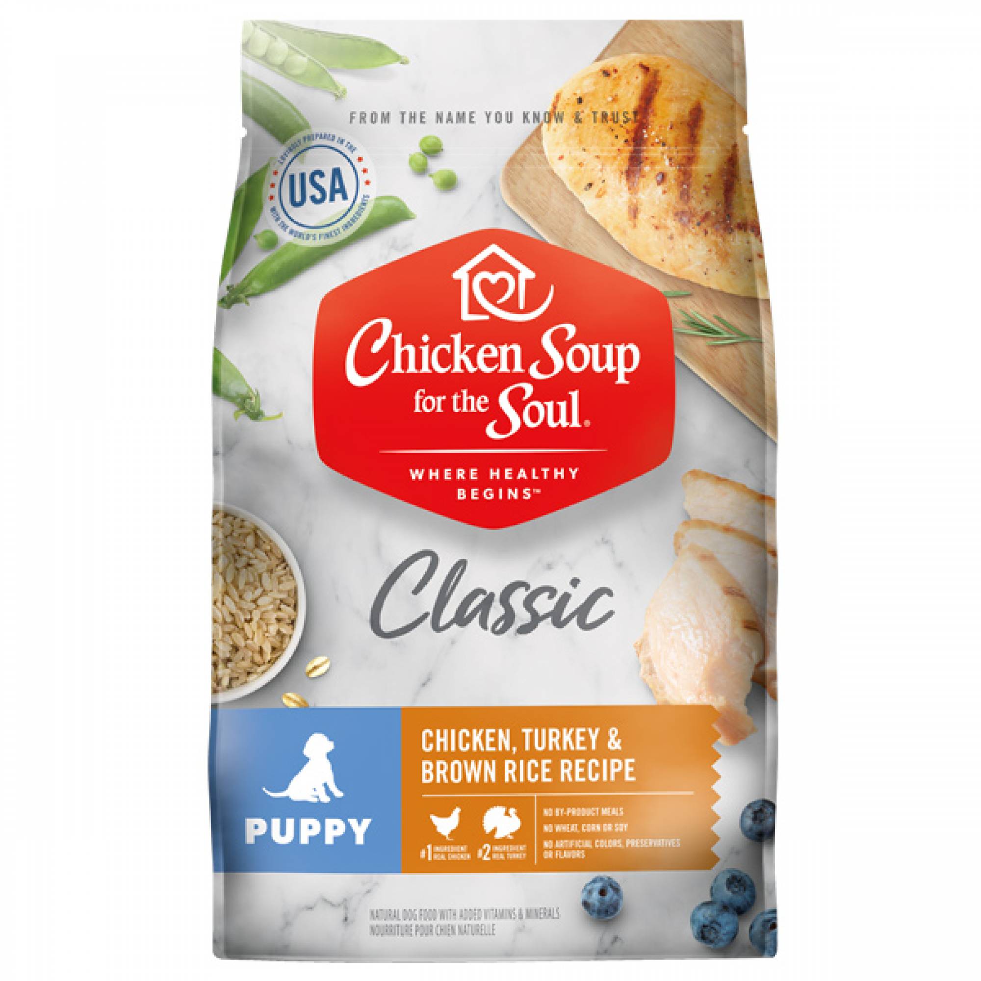 Chicken Soup for the Soul Dog Dry Classic Puppy - Chicken, Turkey & Brown Rice Recipe 4.5lb