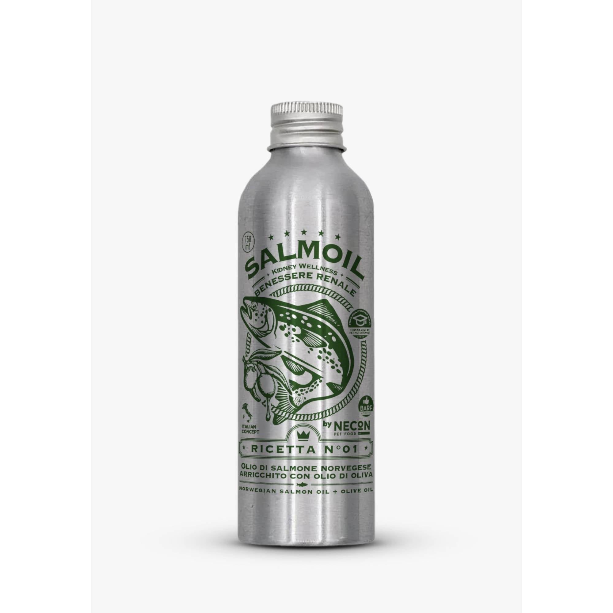 Salmoil Norwegian Salmon Oil - Recipe 1 - Kidney Wellness Supplement (Green) 150ml