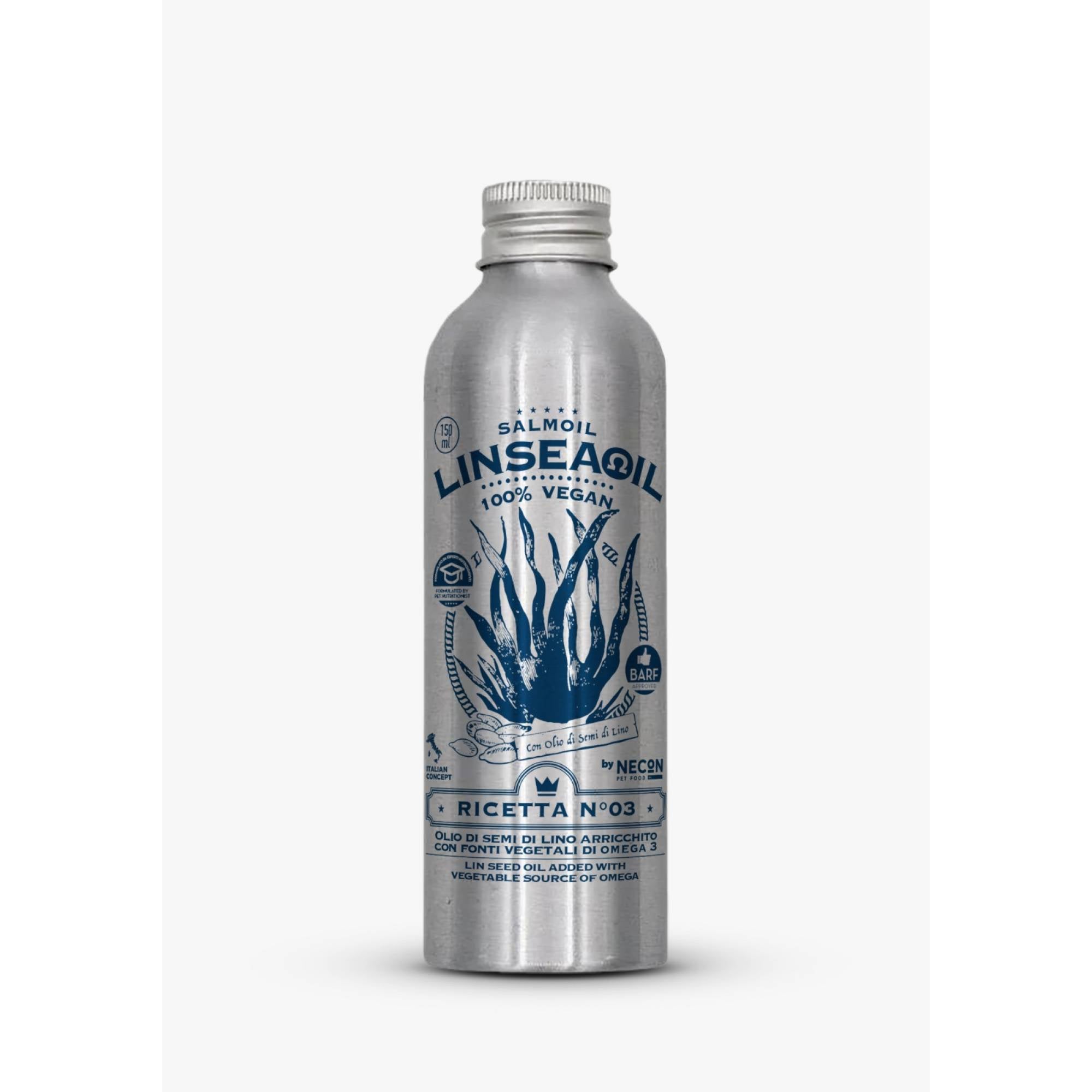 Salmoil Linseed Oil - Recipe 3 - Vegan Supplement (Blue) 150ml