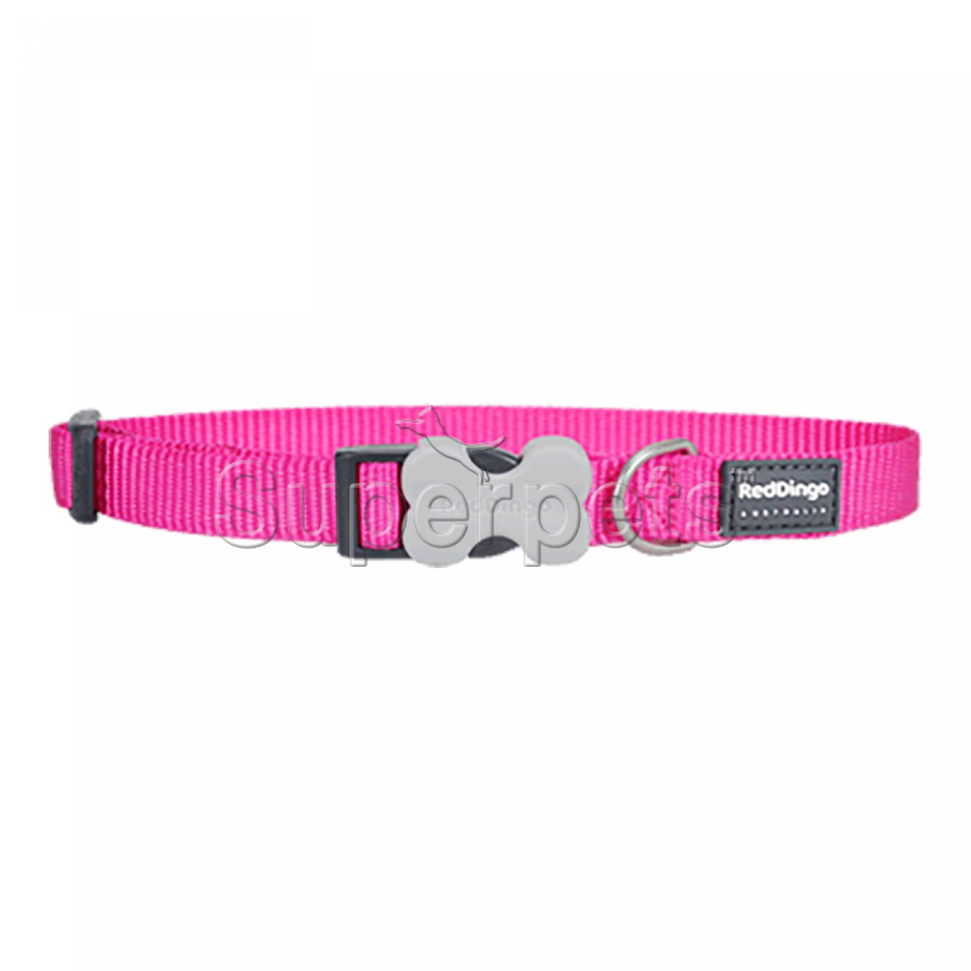 Red Dingo Dog Collar 12mm - Hot Pink
