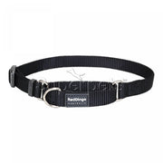 Red Dingo Dog Half Check Collar 20mm - Black