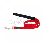 Red Dingo Dog 1.2m Plain Lead 15mm - Red