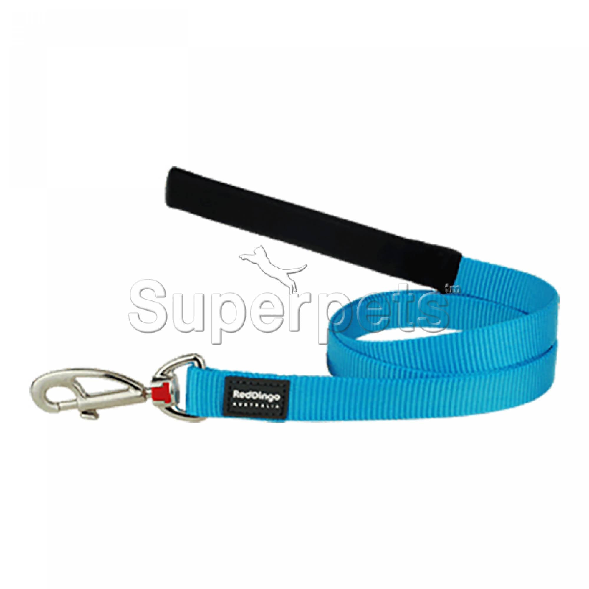 Red Dingo Dog 1.2m Plain Lead 20mm - Turquoise