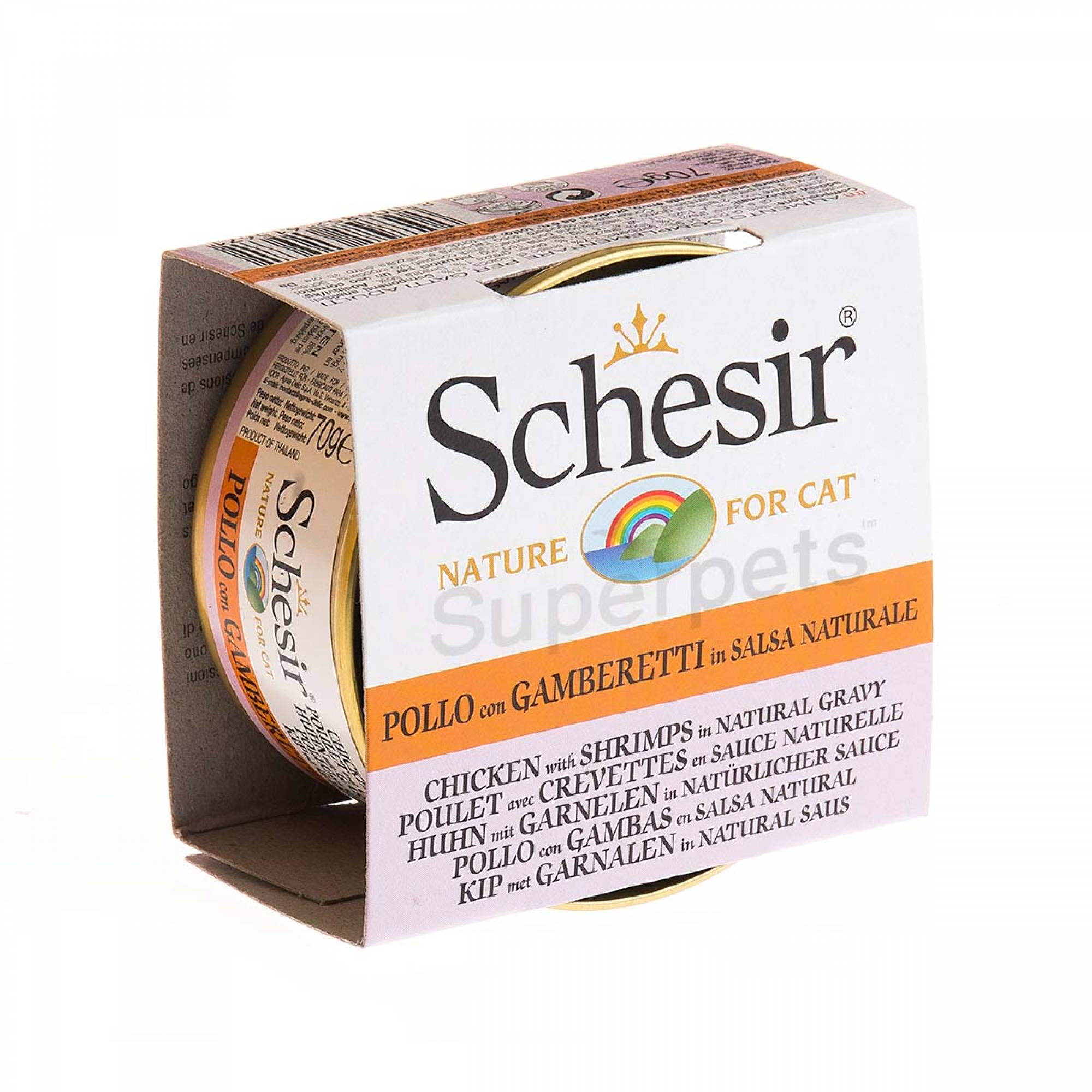 Schesir Cat - Chicken with Shrimps in Natural Gravy 70g