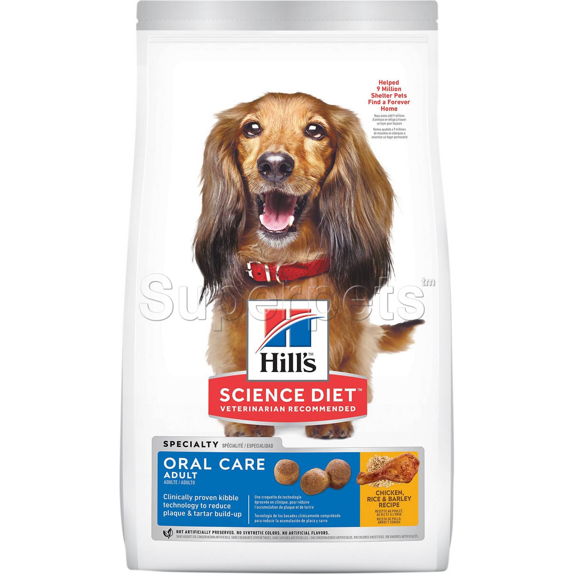 Science Diet - Dog Adult - ORAL CARE Chicken, Rice & Barley Recipe 4lb / 1.8kg (9281)