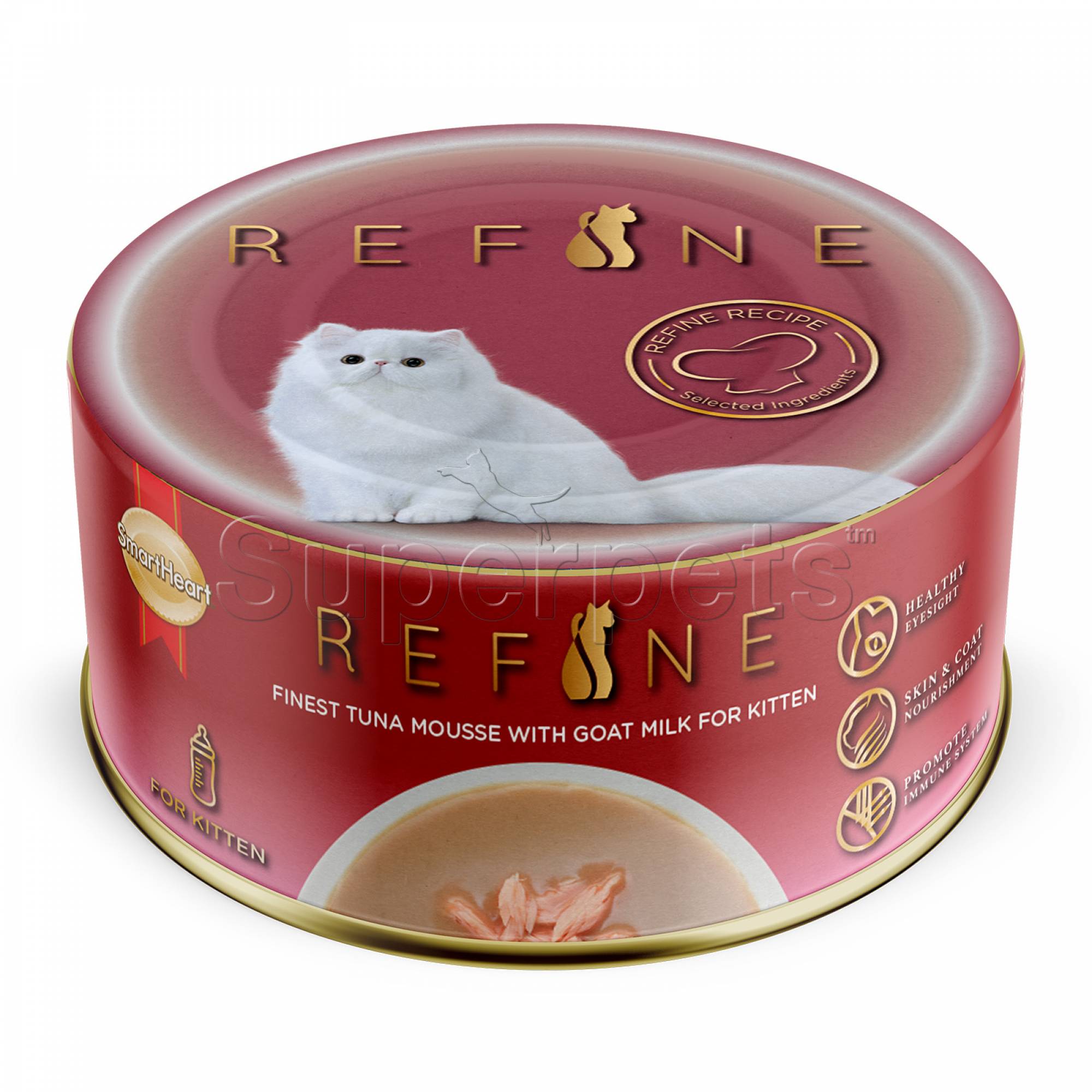 SmartHeart Cat Refine 80g Finest Tuna Mousse with Goat Milk for Kitten
