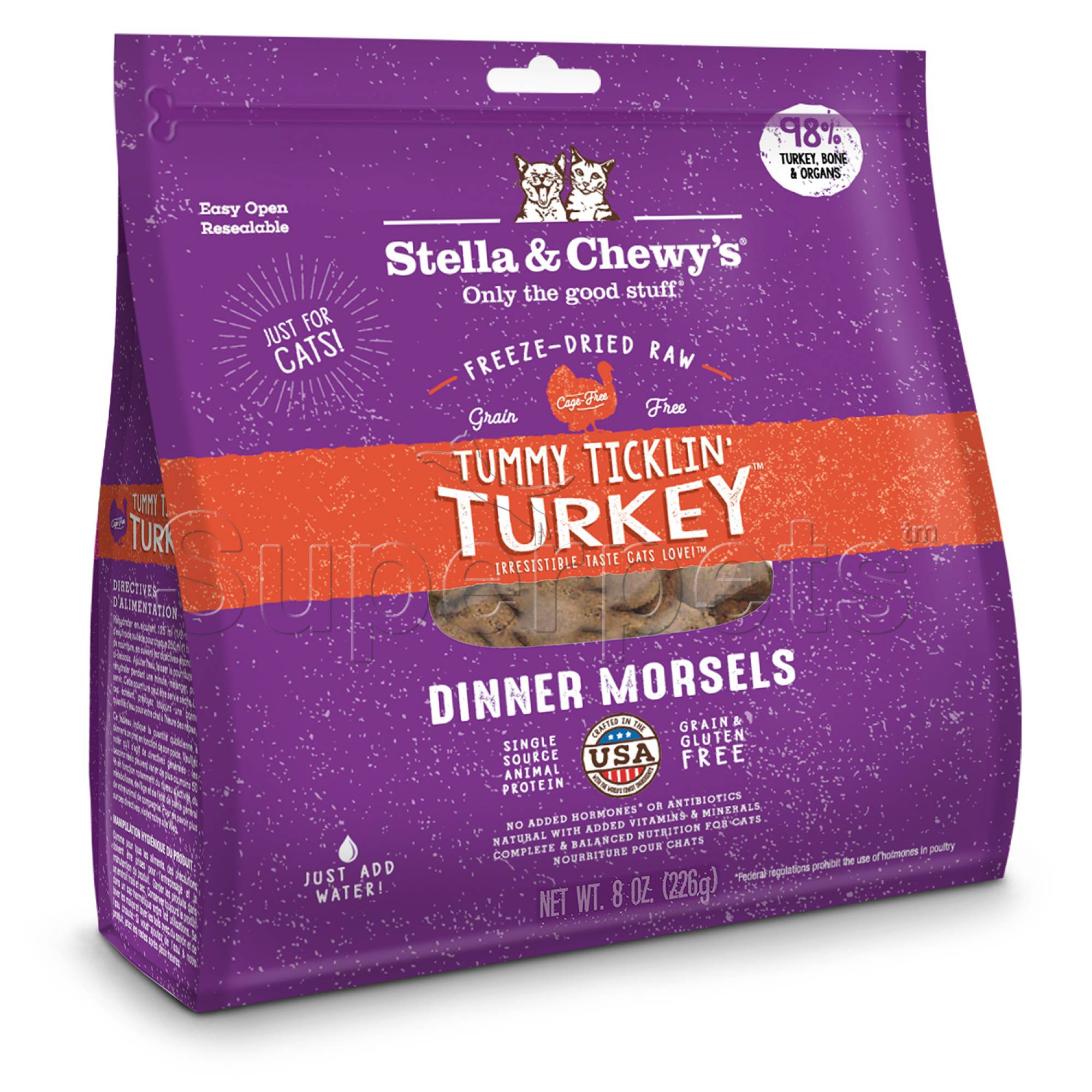 Stella & Chewy's - Cat Freeze-Dried Dinner Morsels - Tummy Ticklin' Turkey 8oz (226g)