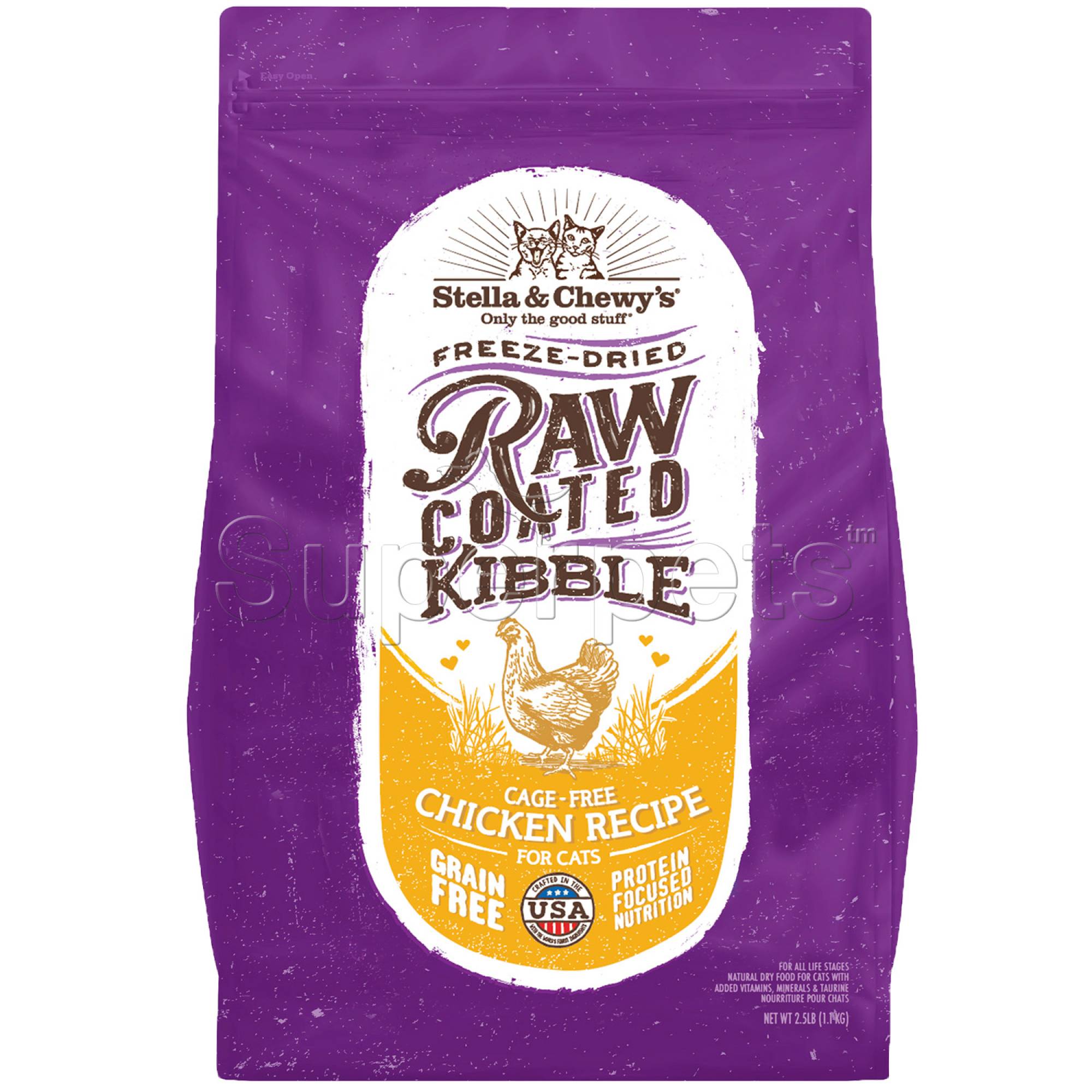 Stella & Chewy's - Cat Freeze-Dried Raw Coated Kibble - Cage-Free Chicken Recipe 10lb (4.54kg)
