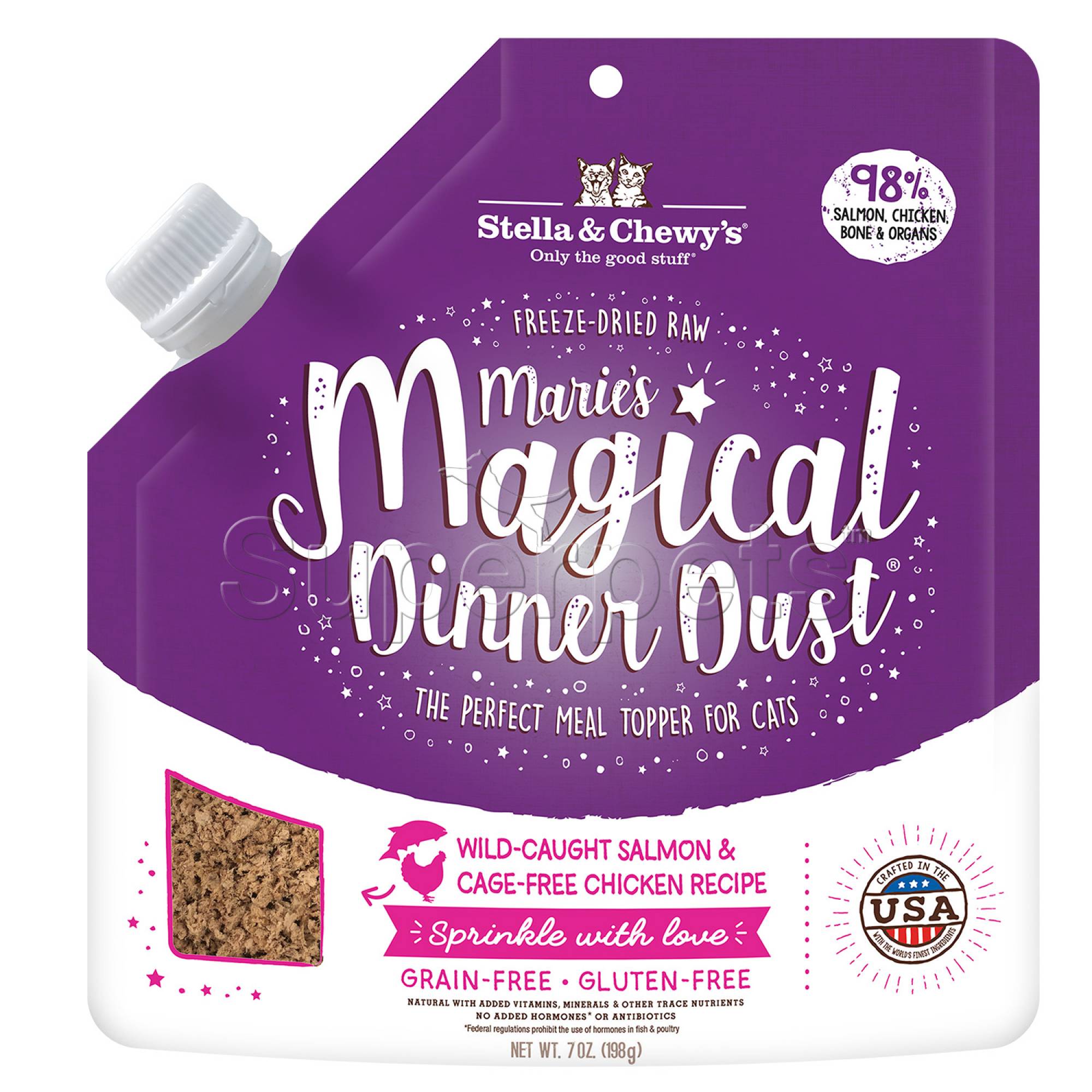 Stella & Chewy's - Cat Maries Magical Dinner Dust Wild-Caught Salmon & Cage-Free Chicken Recipe 7oz (198g)