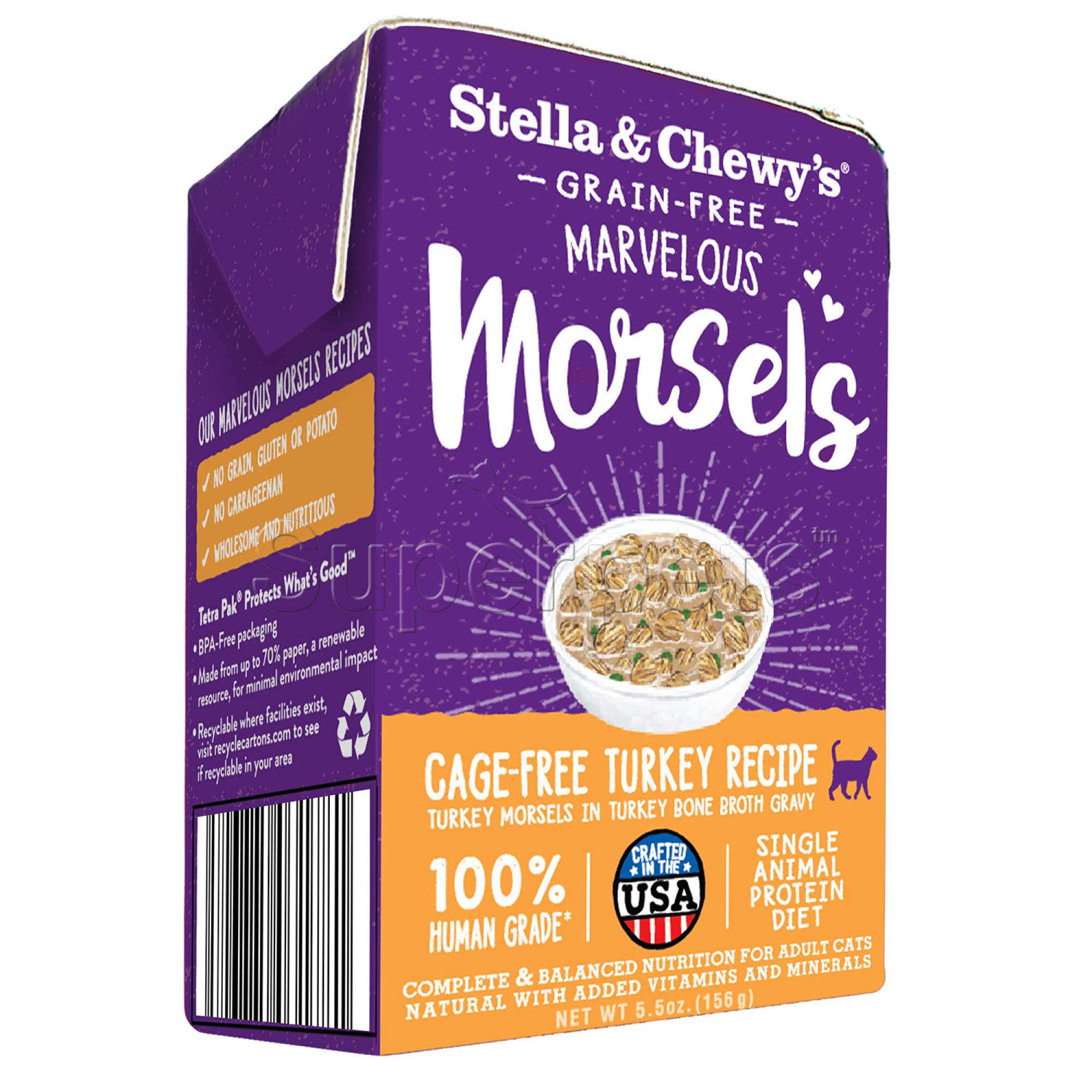 Stella & Chewy's - Cat Marvelous Morsels - Cage Free Turkey Recipe 5.5oz (156g)
