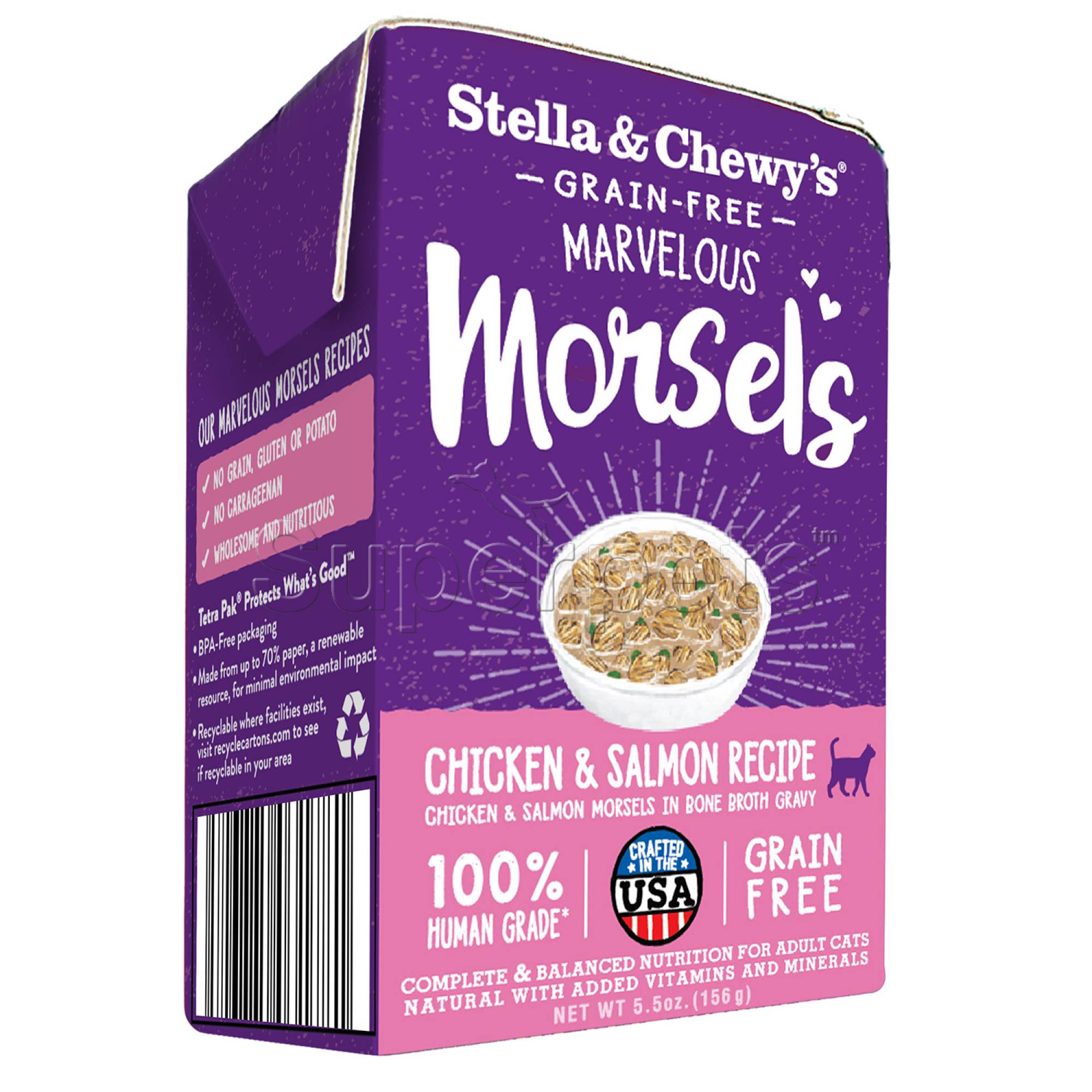 Stella & Chewy's - Cat Marvelous Morsels - Chicken and Salmon Recipe 5.5oz (156g)