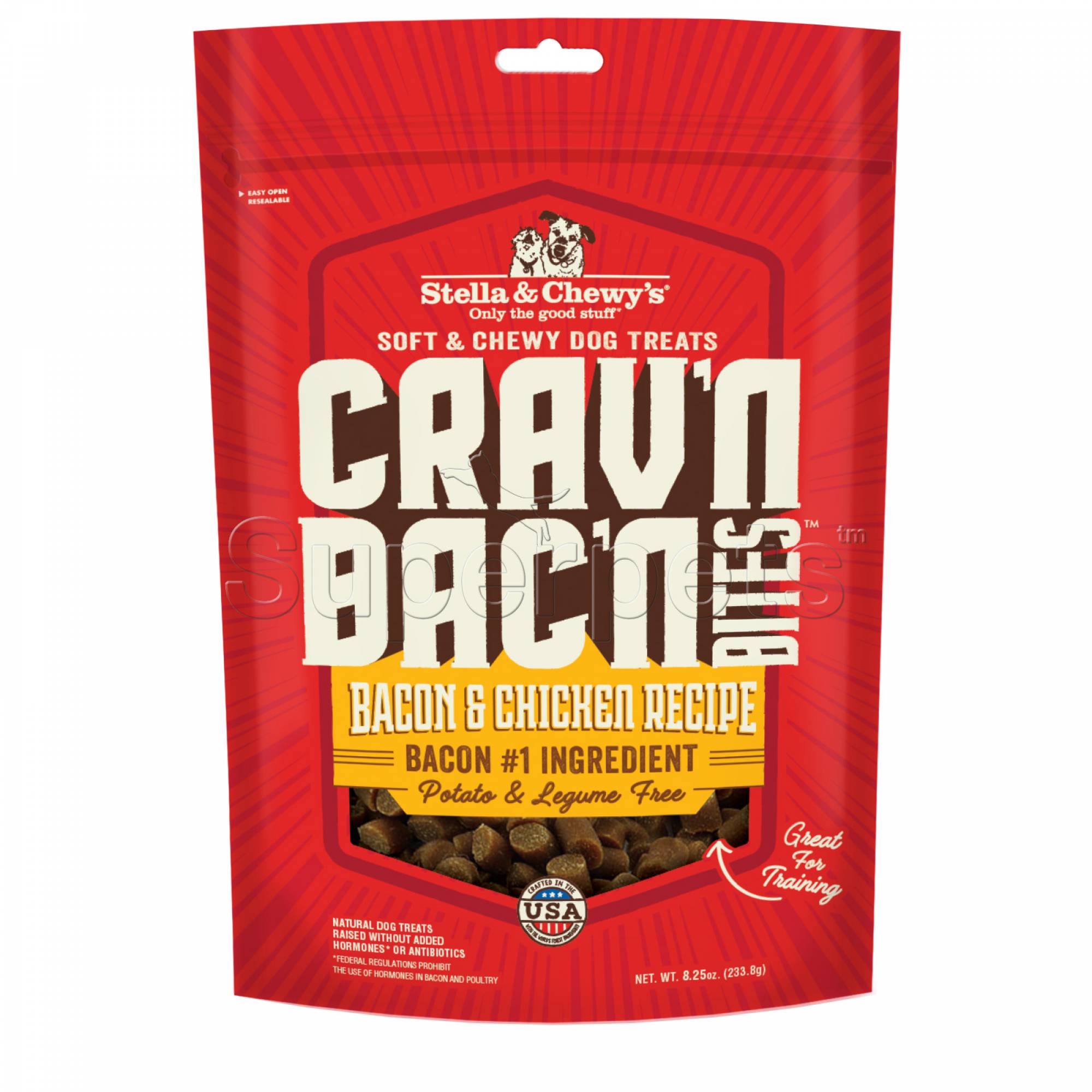 Stella & Chewy's - Dog Treats Crav'n Bac'n Bites Bacon & Chicken Recipe 8.25oz (233.8g)