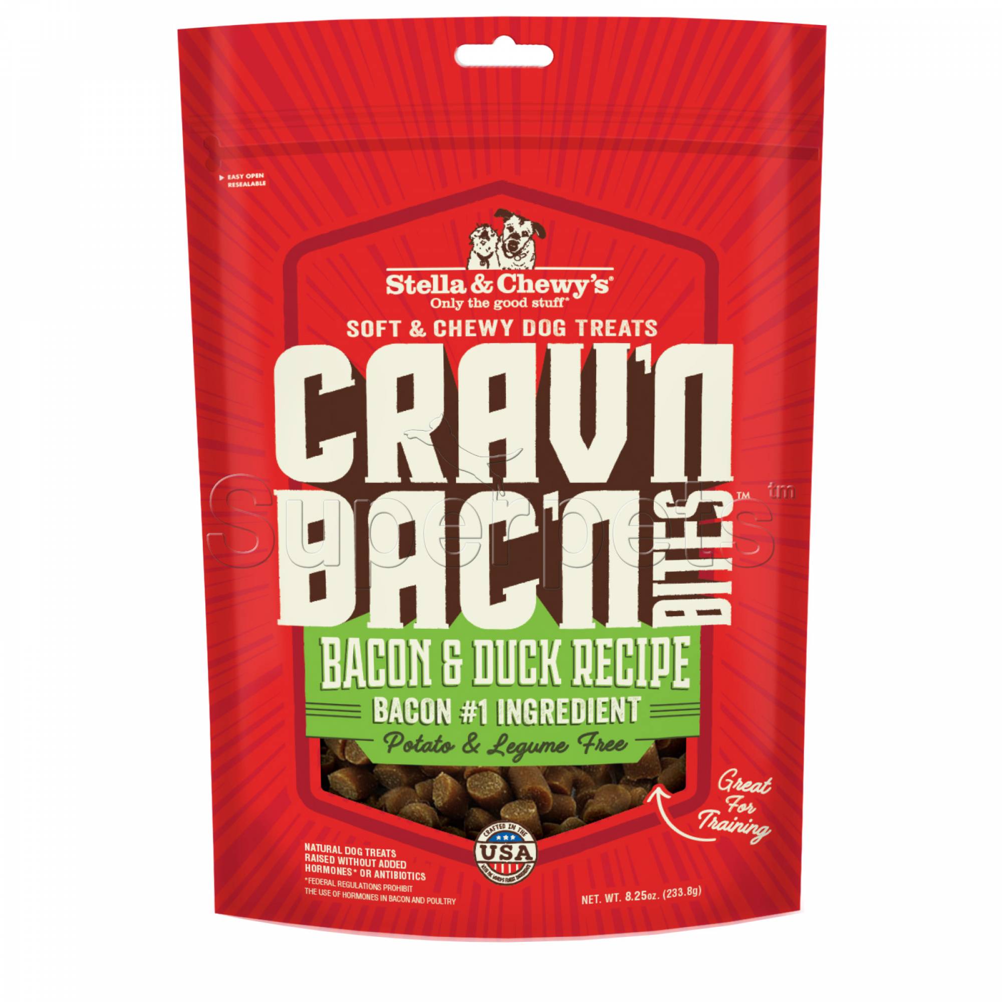Stella & Chewy's - Dog Treats Crav'n Bac'n Bites Bacon & Duck Recipe 8.25oz (233.8g)
