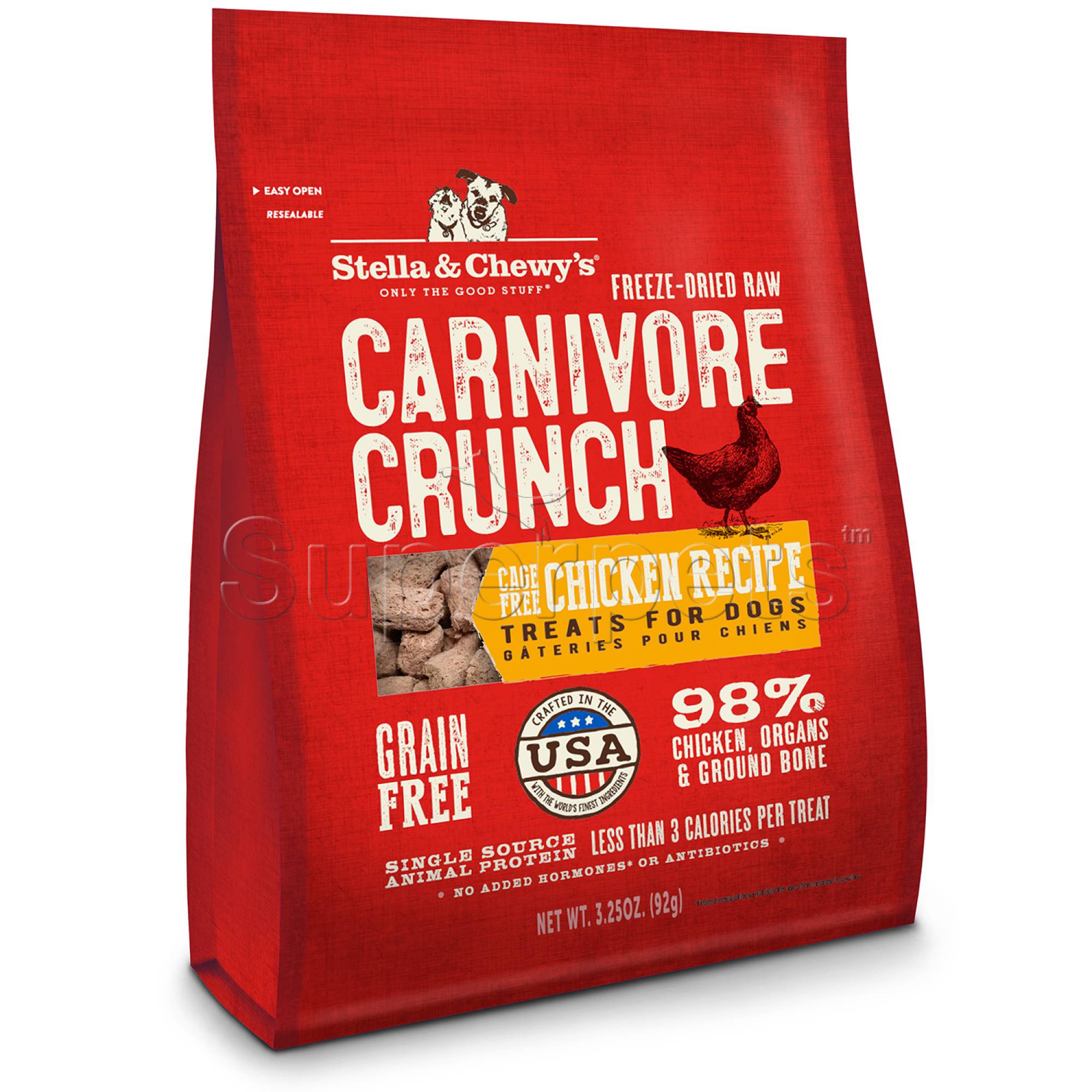 Stella & Chewy's - Dog Freeze-Dried Carnivore Crunch - Cage-Free Chicken Recipe 3.25oz (92g)