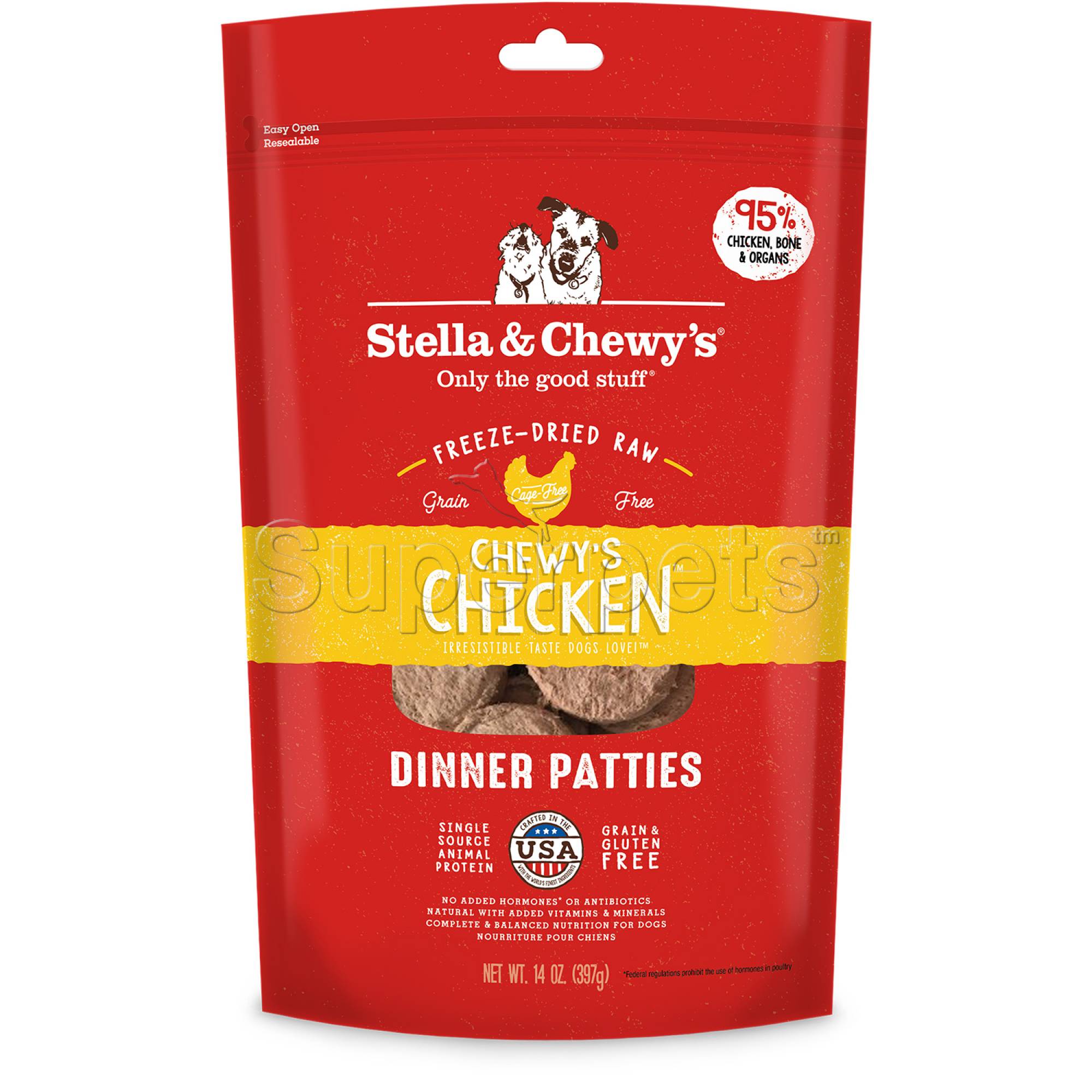 Stella & Chewy's - Dog Freeze-Dried Dinner Patties - Chewy's Chicken 14oz (397g)