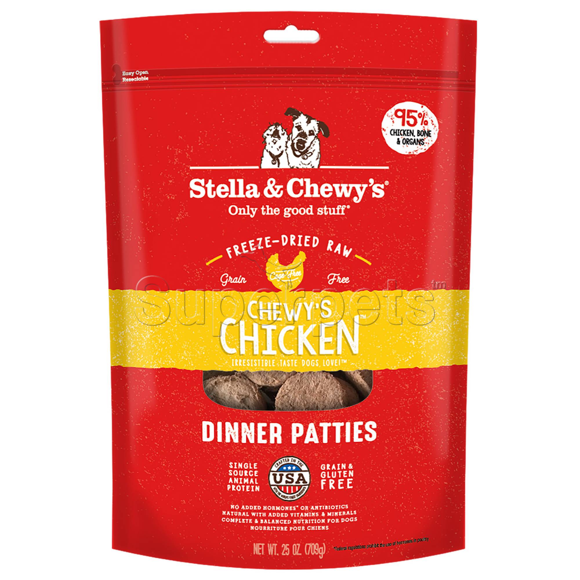 Stella & Chewy's - Dog Freeze-Dried Dinner Patties - Chewy's Chicken 25oz (709g)