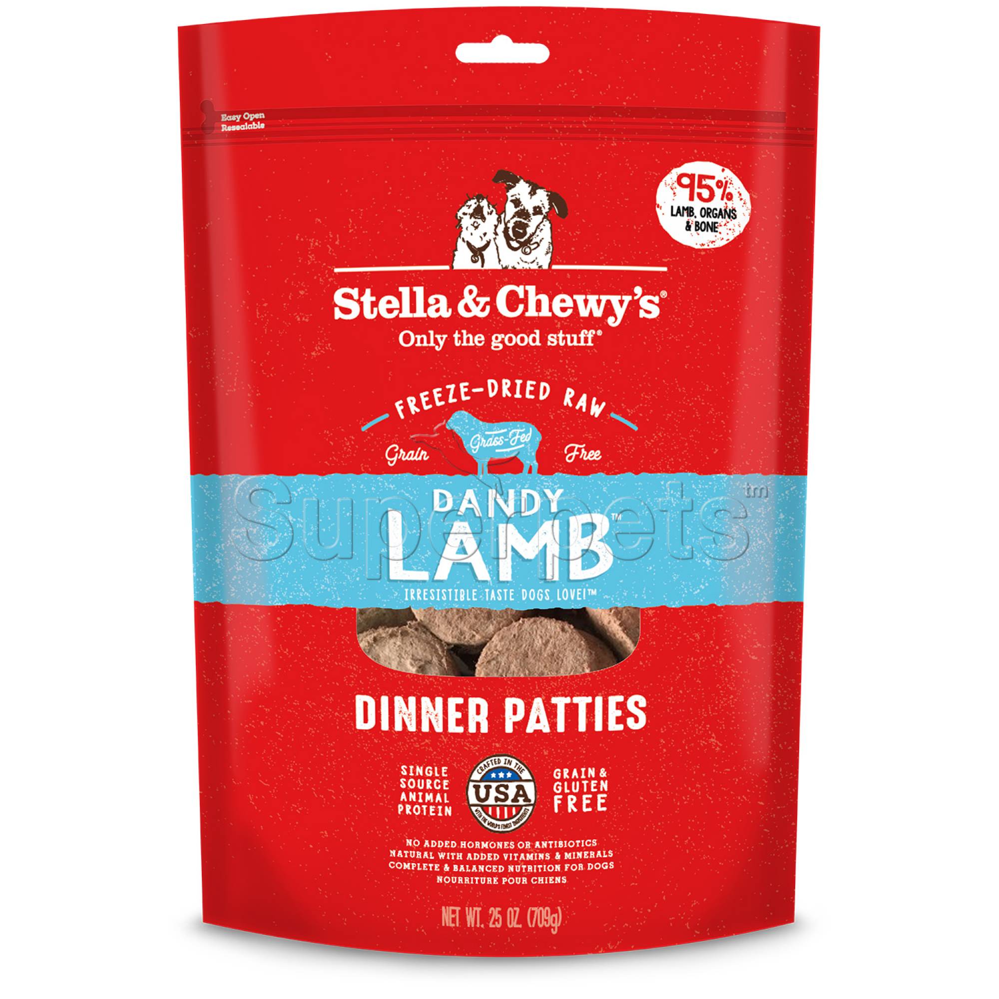 Stella & Chewy's - Dog Freeze-Dried Dinner Patties - Dandy Lamb 25oz (709g)
