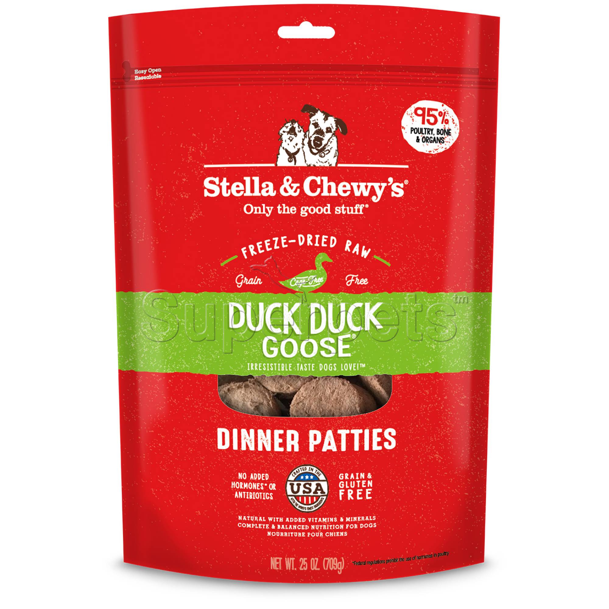 Stella & Chewy's - Dog Freeze-Dried Dinner Patties - Duck Duck Goose 25oz (709g)