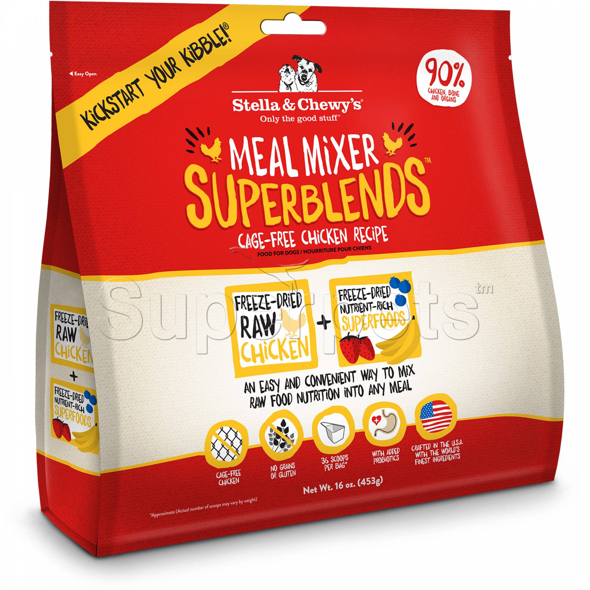 Stella & Chewy's - Dog Freeze-Dried Meal Mixer Superblends - Cage-Free Chicken Recipe 16oz (453g)
