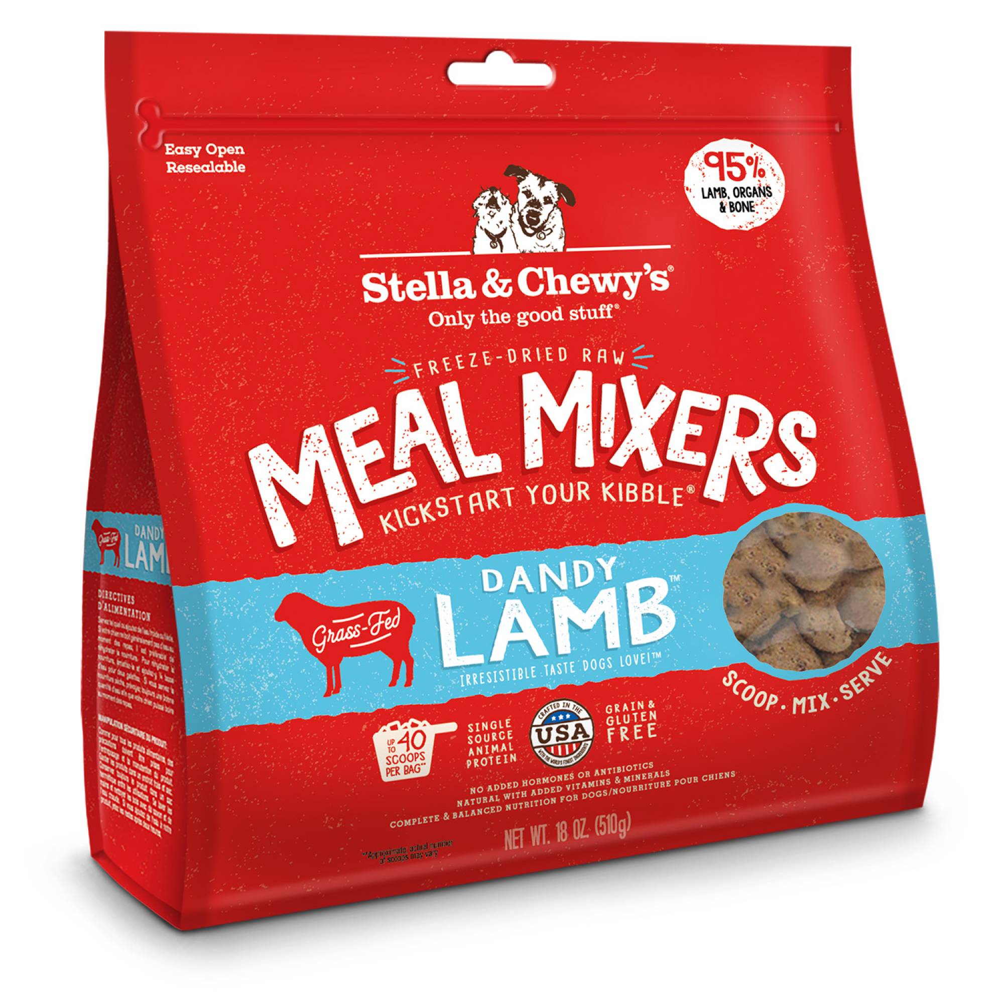 Stella & Chewy's - Dog Freeze-Dried Meal Mixers - Dandy Lamb 18oz (510g)