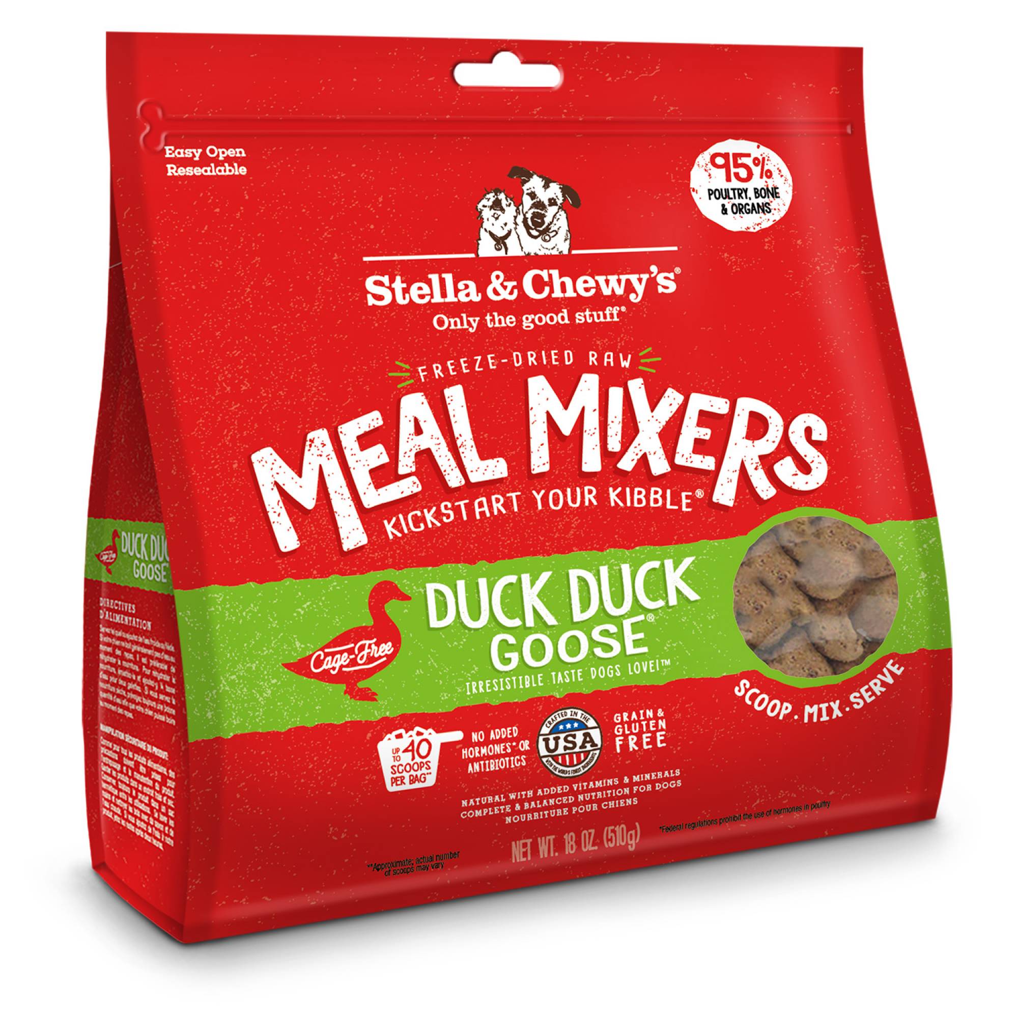 Stella & Chewy's - Dog Freeze-Dried Meal Mixers - Duck Duck Goose 18oz (510g)