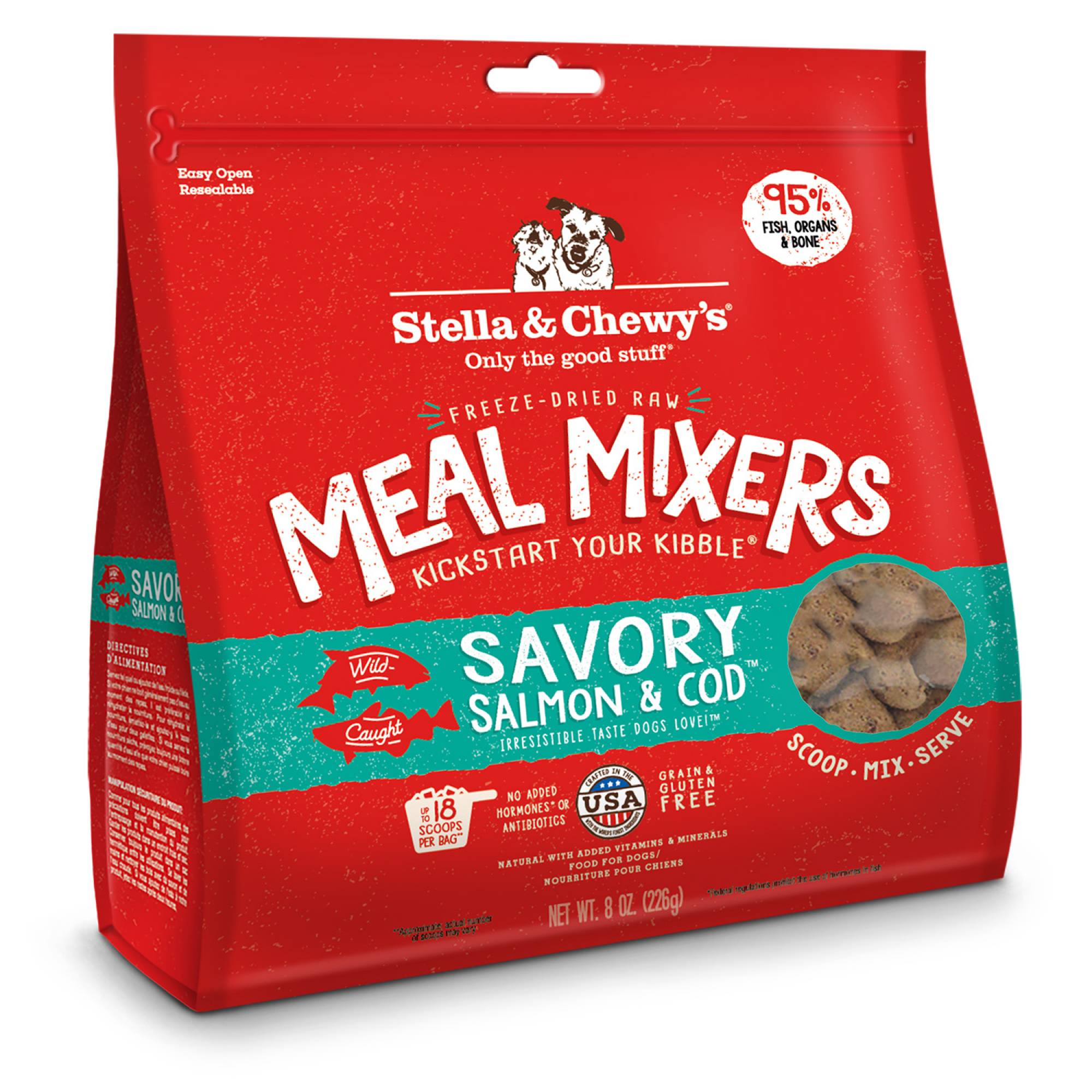 Stella & Chewy's - Dog Freeze-Dried Meal Mixers - Savory Salmon & Cod 8oz (226g)
