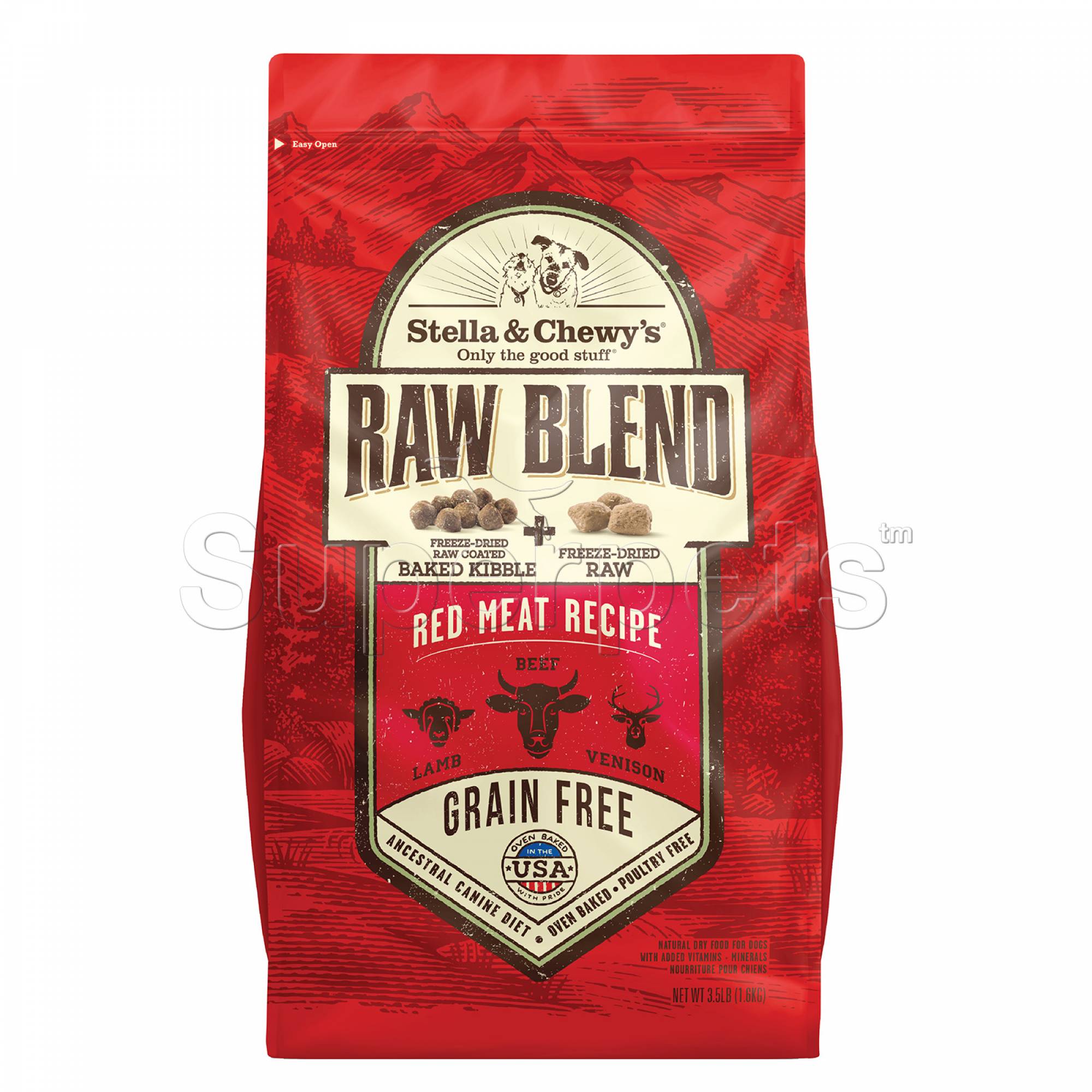 Stella & Chewy's - Dog Freeze-Dried Raw Blend Raw Coated Kibble - Lamb, Beef & Venison 3.5lb (1.6kg)