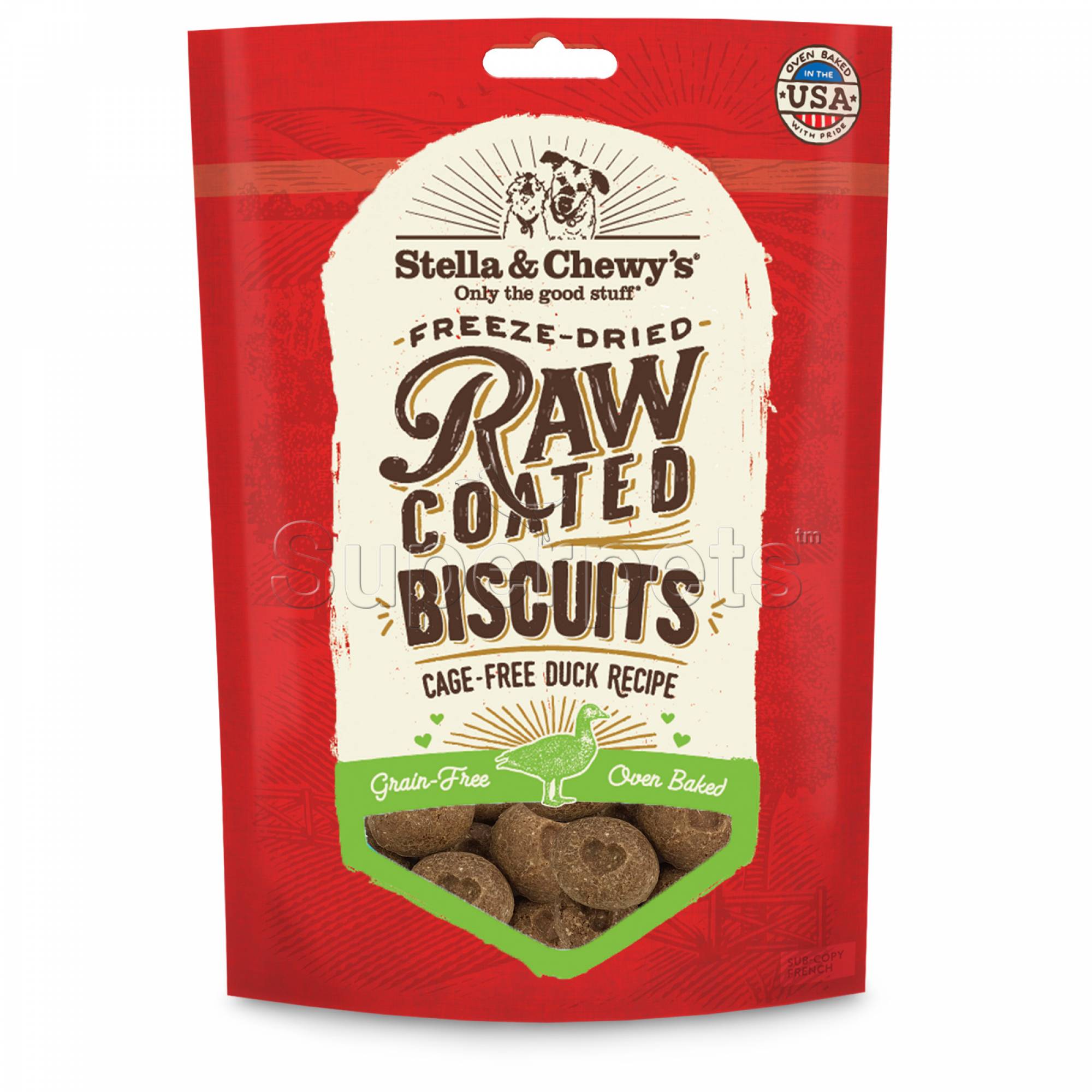 Stella & Chewy's - Dog Freeze-Dried Raw Coated Biscuits - Cage Free Duck Recipe 9oz (255g)