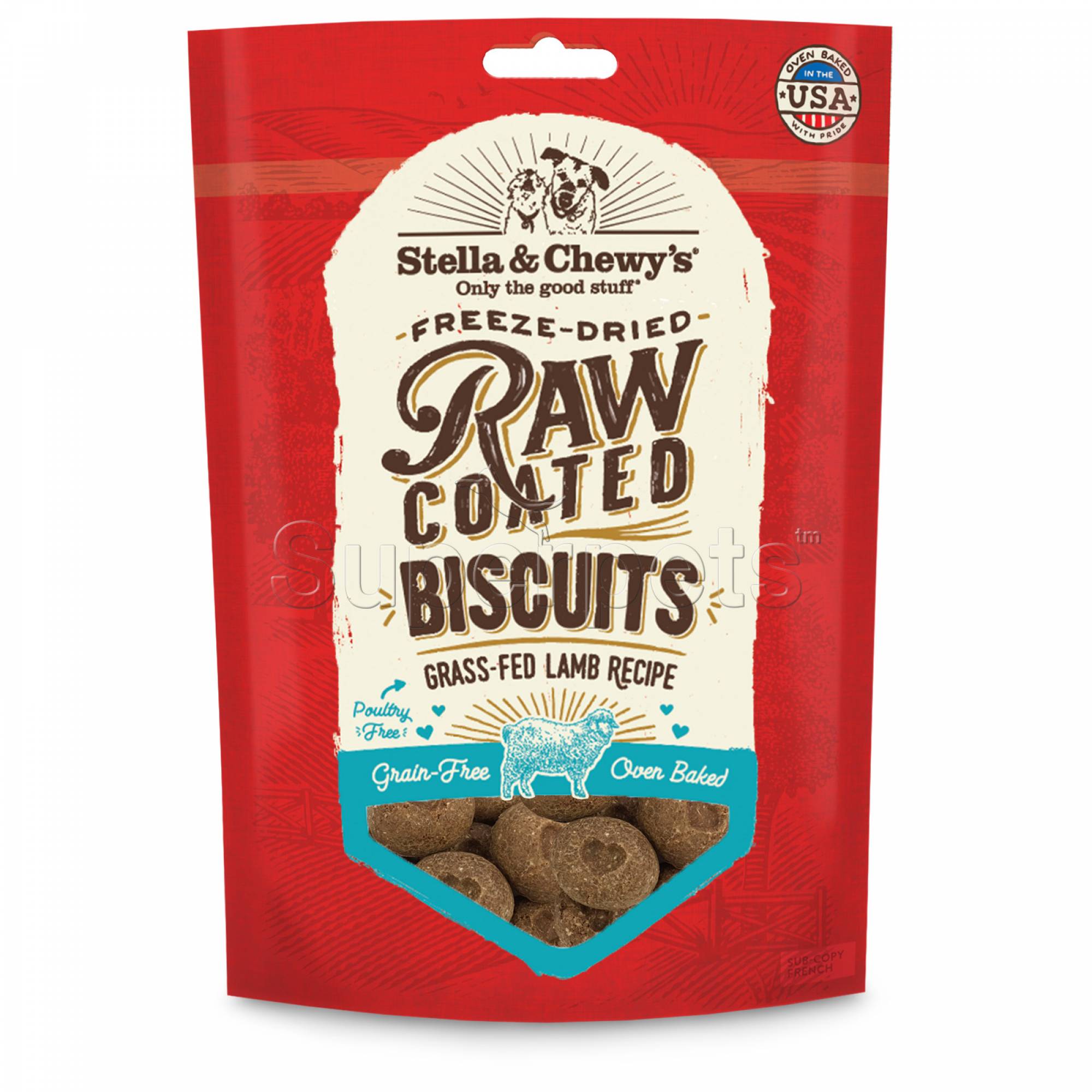 Stella & Chewy's - Dog Freeze-Dried Raw Coated Biscuits - Grass-Fed Lamb Recipe 9oz (255g)