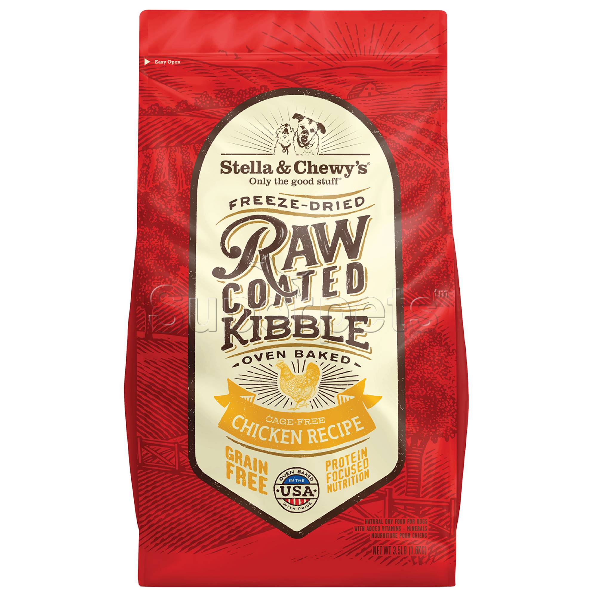 Stella & Chewy's - Dog Freeze-Dried Raw Coated Kibble - Cage-Free Chicken Recipe 3.5lb (1.6kg)