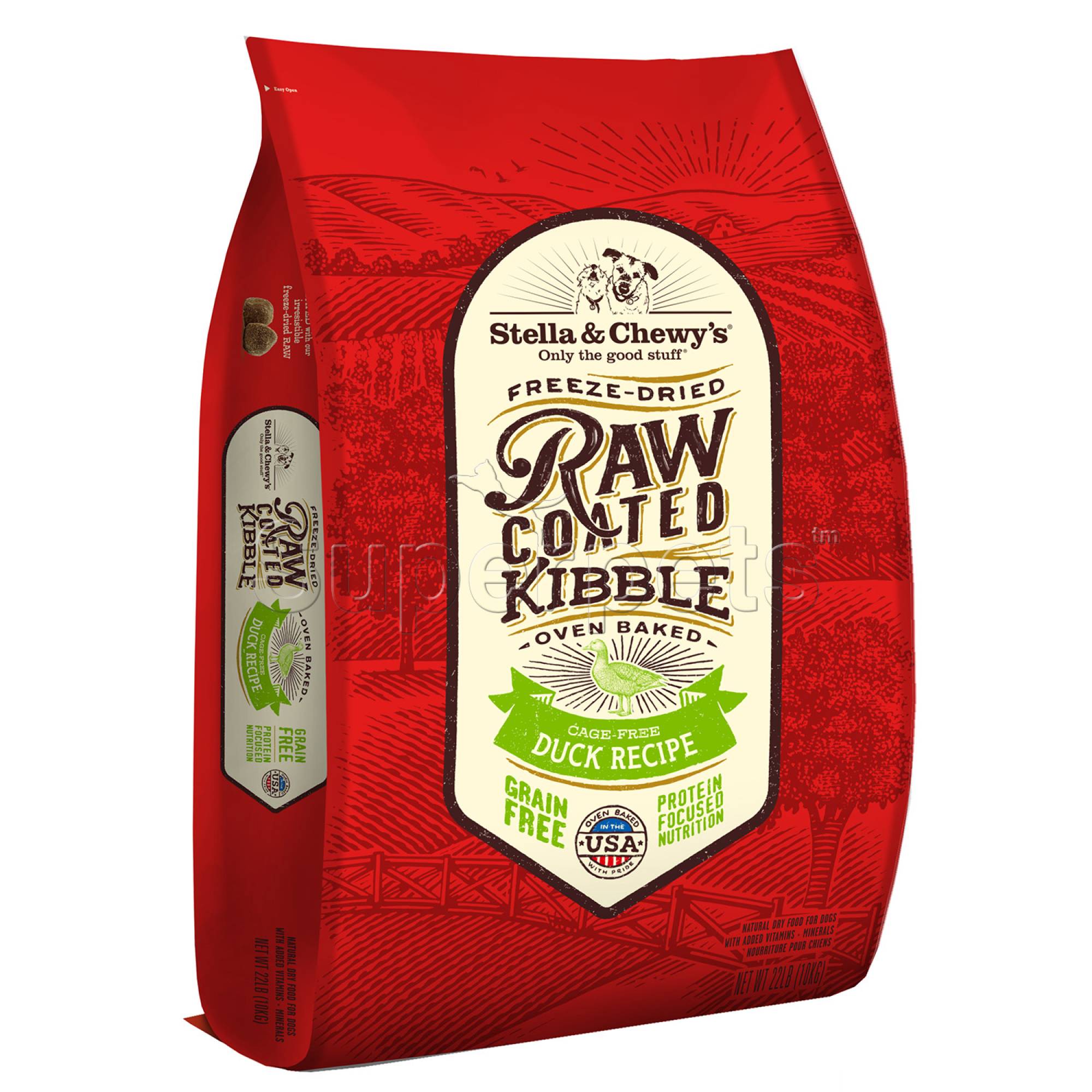 Stella & Chewy's - Dog Freeze-Dried Raw Coated Kibble - Cage-Free Duck Recipe 22lb (10kg)