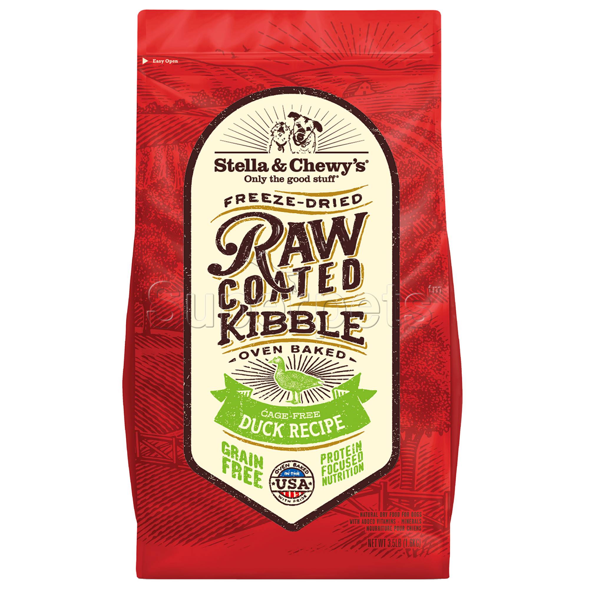 Stella & Chewy's - Dog Freeze-Dried Raw Coated Kibble - Cage-Free Duck Recipe 3.5lb (1.6kg)