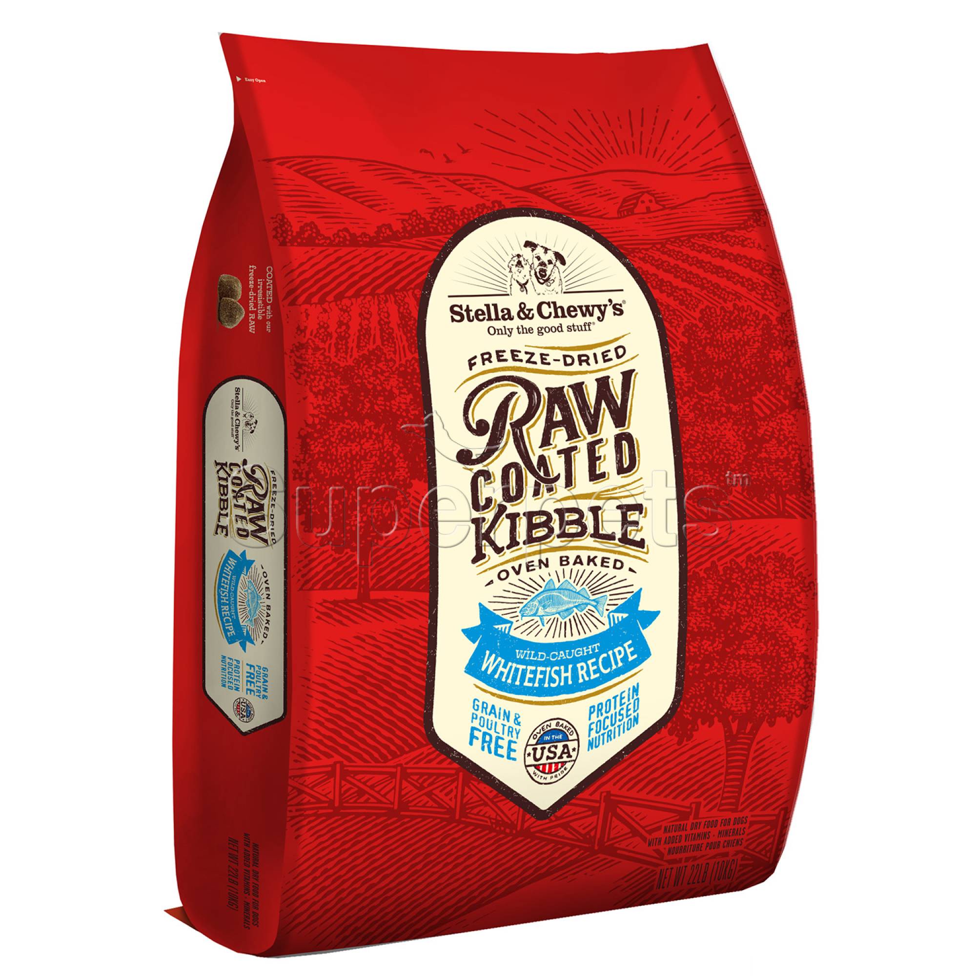 Stella & Chewy's - Dog Freeze-Dried Raw Coated Kibble - Wild-Caught Whitefish Recipe 22lb (10kg)