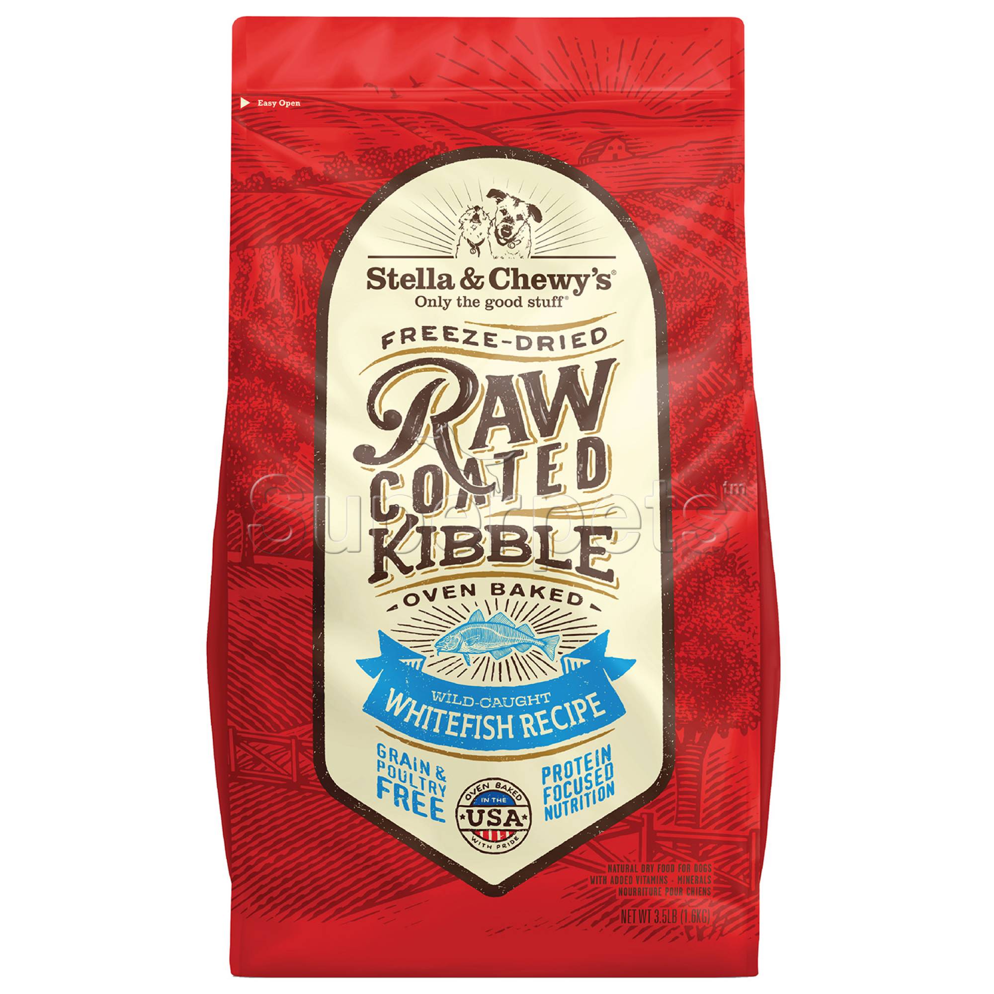 Stella & Chewy's - Dog Freeze-Dried Raw Coated Kibble - Wild-Caught Whitefish Recipe 3.5lb (1.6kg)