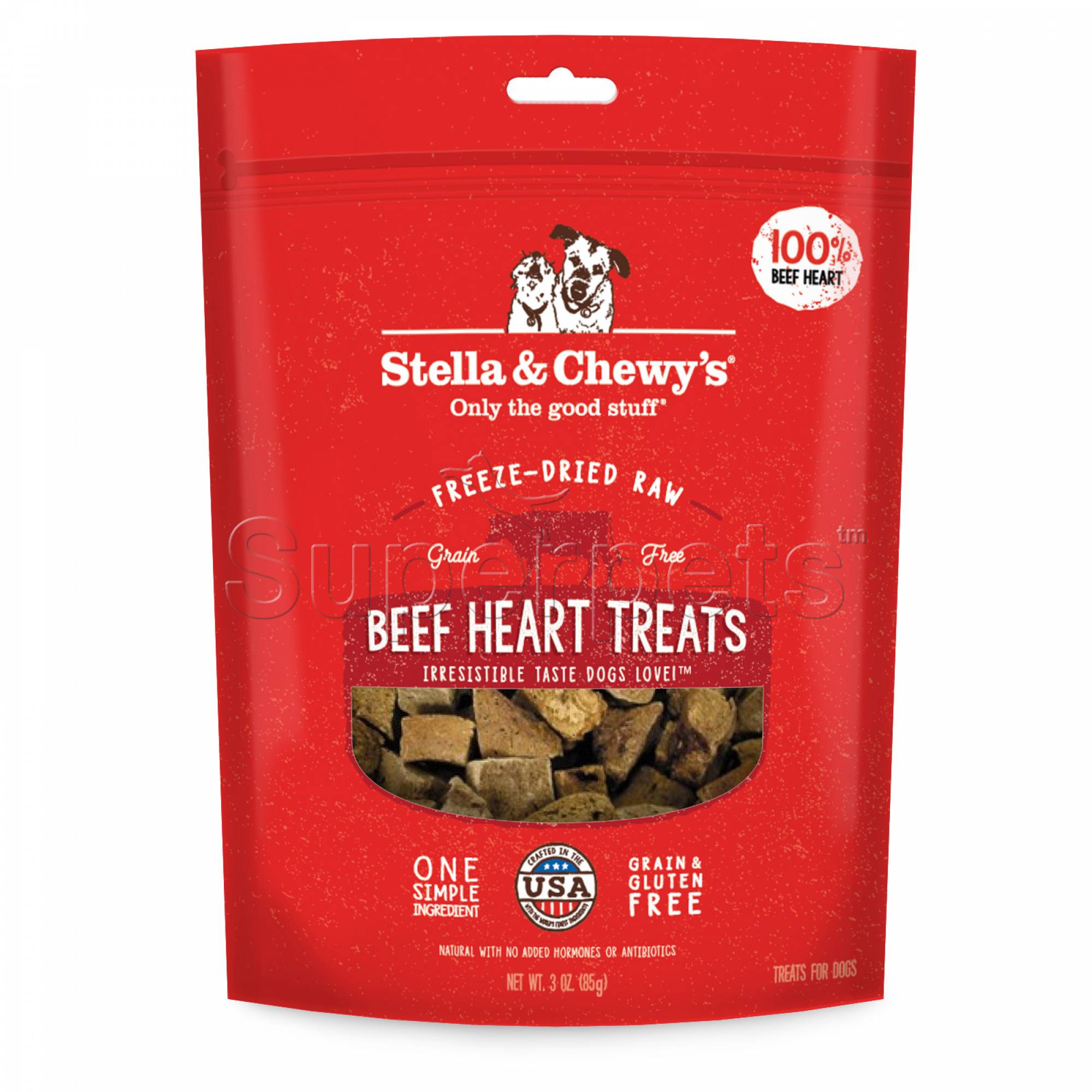 Stella & Chewy's - Dog Freeze-Dried Raw Single Ingredient - Beef Heart Treats 3oz (85g)