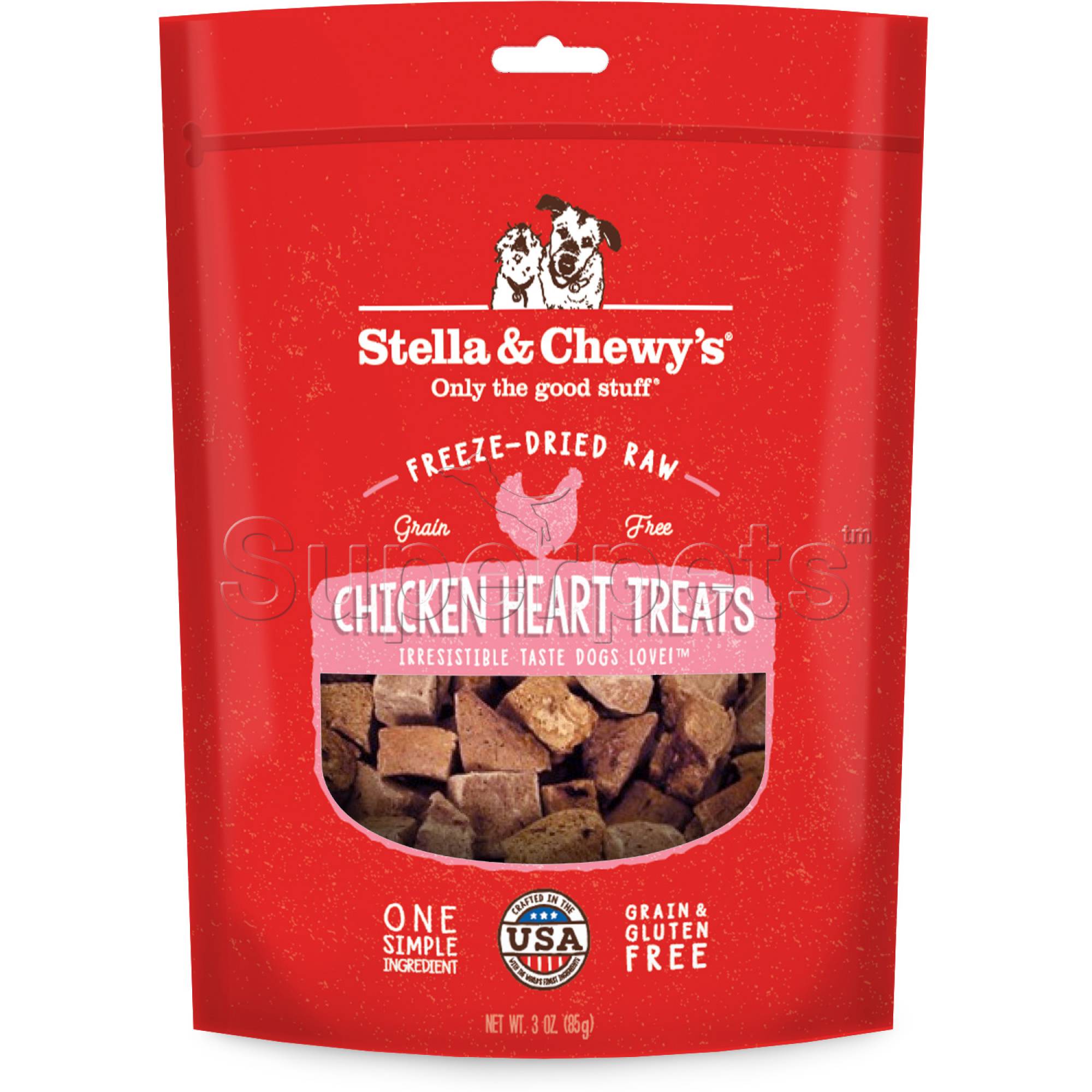 Stella & Chewy's - Dog Freeze-Dried Raw Single Ingredient - Chicken Heart Treats 2.75oz (78g)