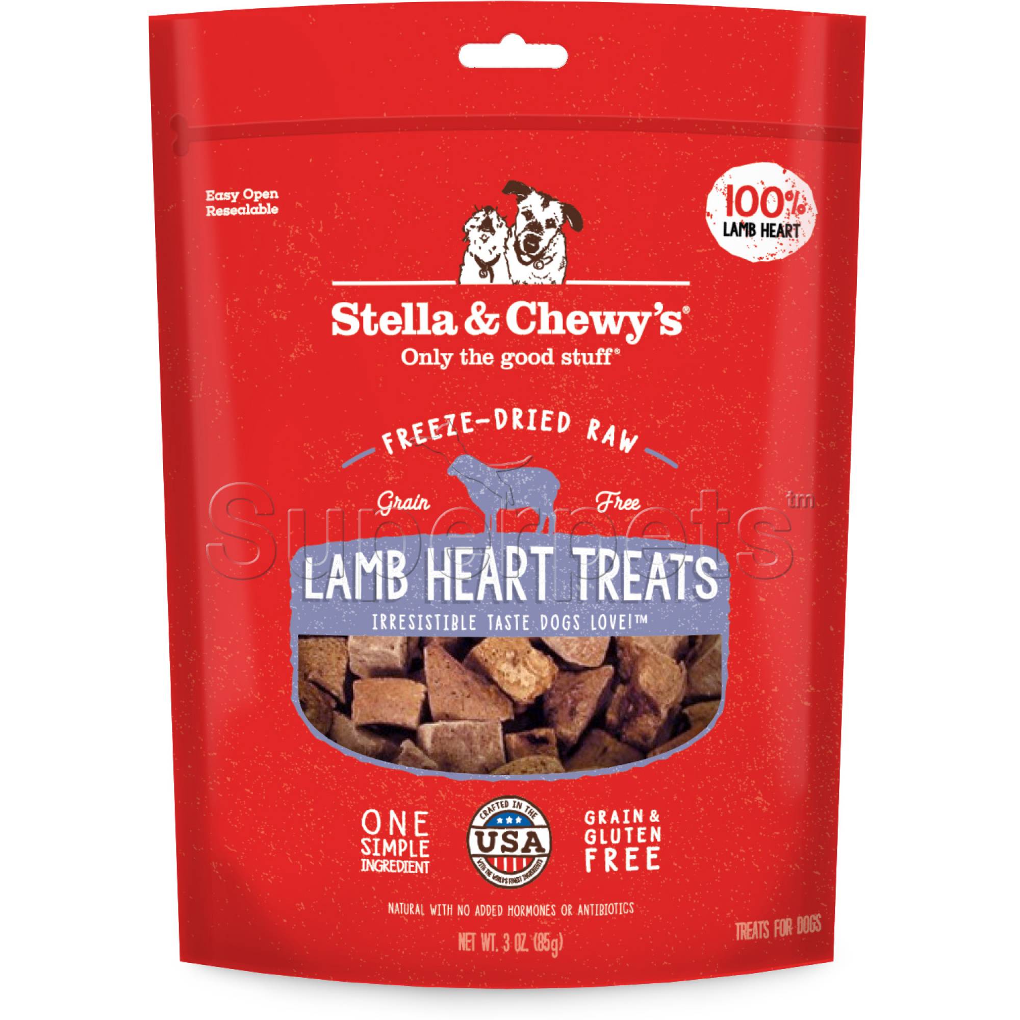 Stella & Chewy's - Dog Freeze-Dried Raw Single Ingredient - Lamb Heart Treats 2.75oz (78g)