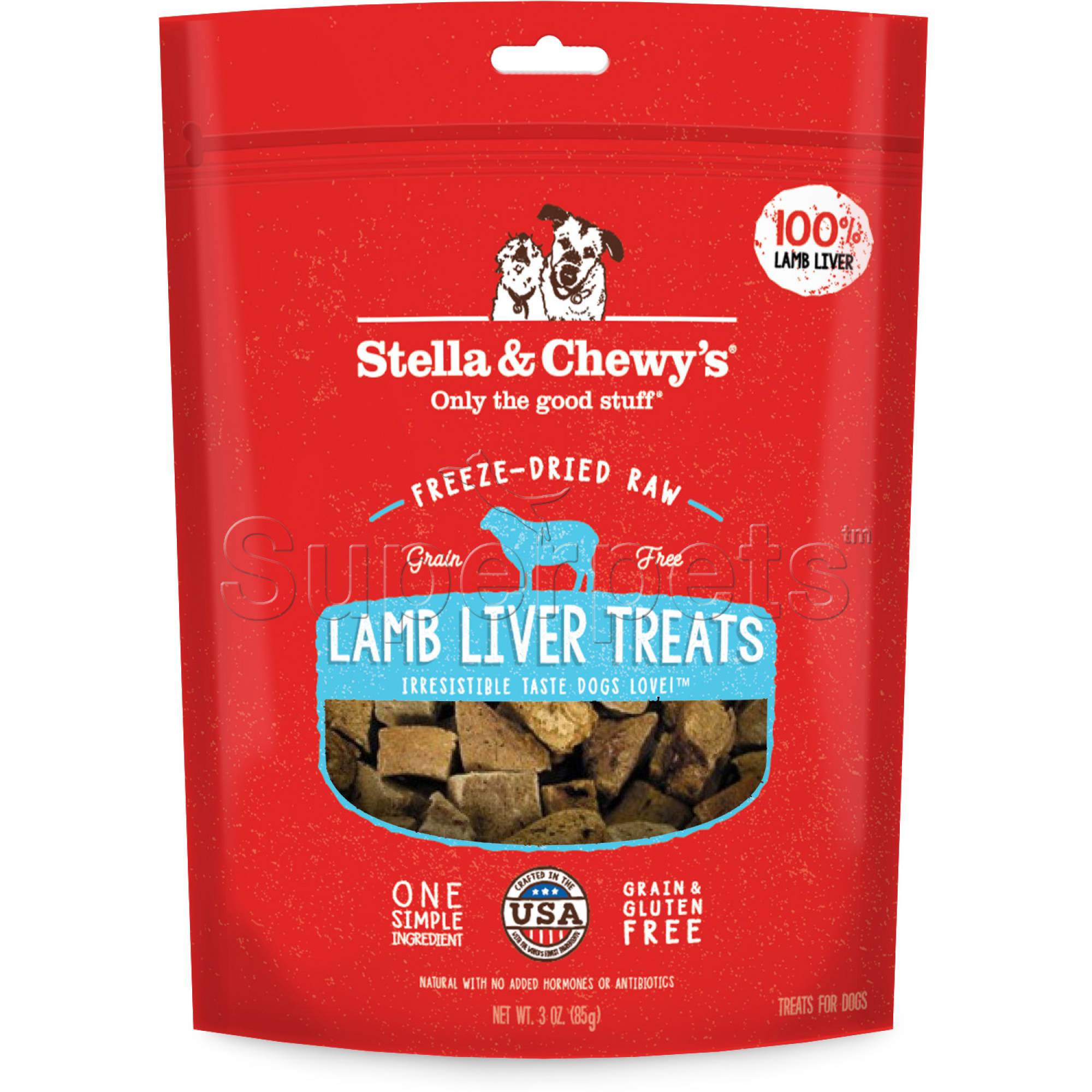 Stella & Chewy's - Dog Freeze-Dried Raw Single Ingredient - Lamb Liver Treats 2.75oz (78g)
