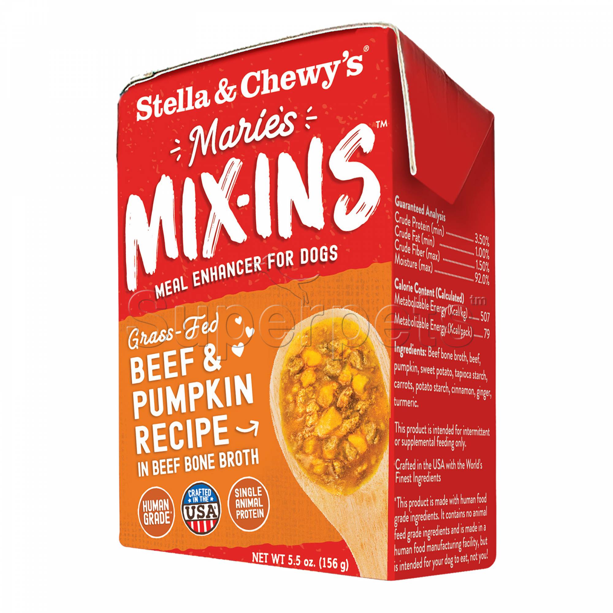 Stella & Chewy's - Dog Maries Mix-Ins Beef & Pumpkin Recipe in Beef Bone Broth 5.5oz (156g)
