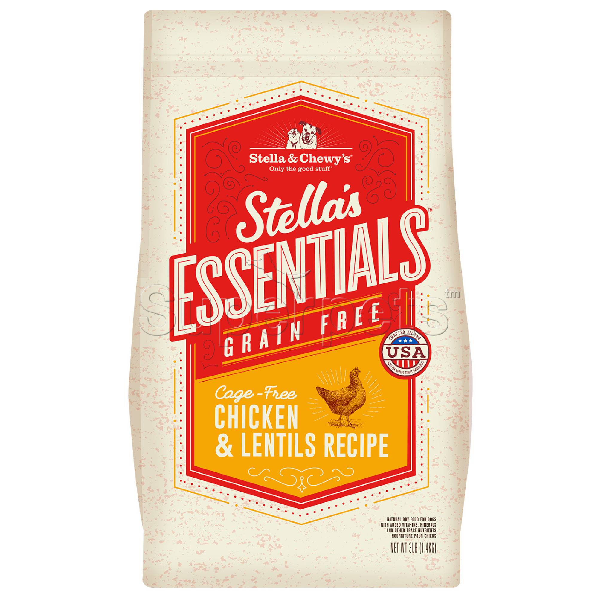 Stella & Chewy's - Dog Stella's Essentials Grain Free - Cage-Free Chicken & Lentils Recipe 3lb (1.4kg)