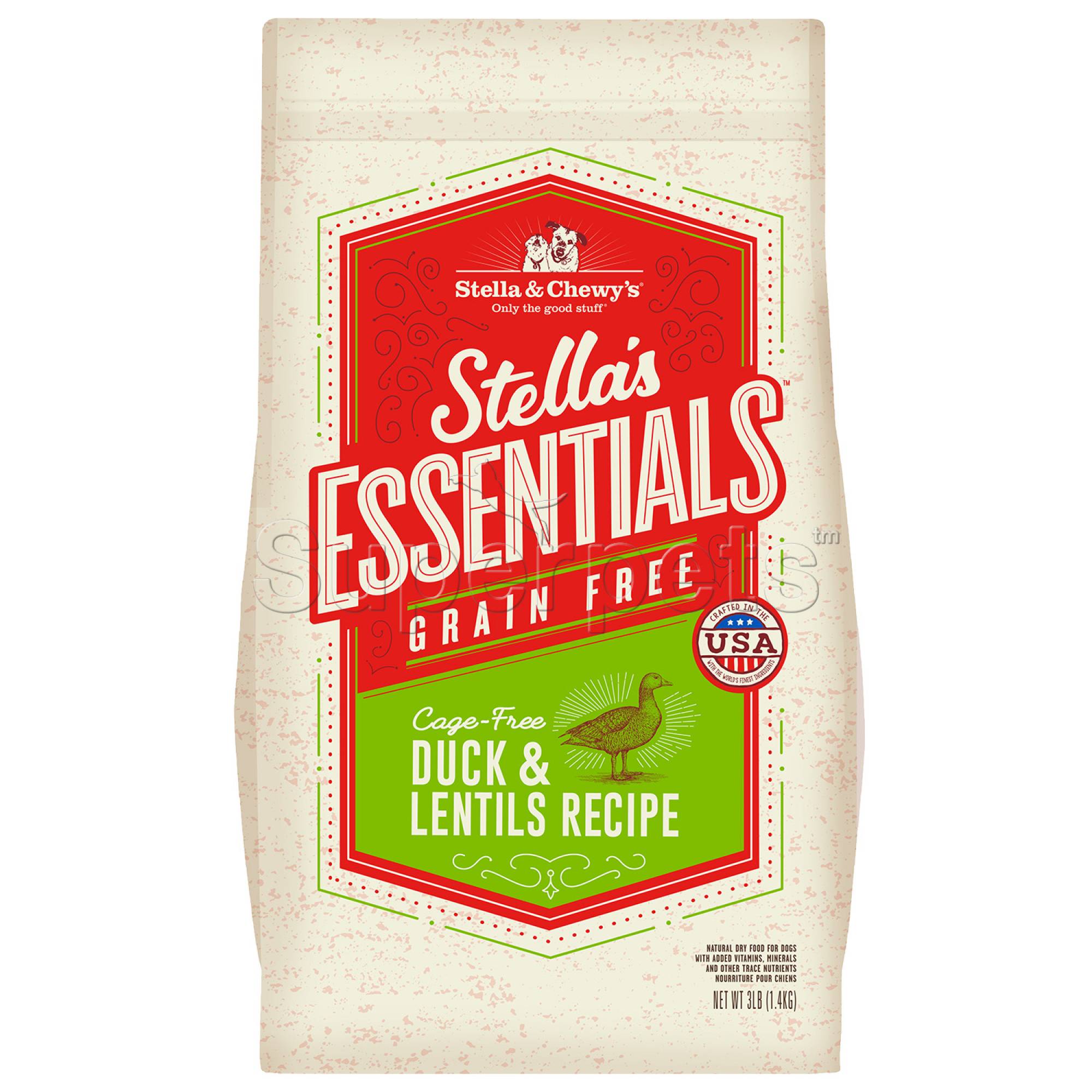 Stella & Chewy's - Dog Stella's Essentials Grain Free - Cage-Free Duck & Lentils Recipe 25lb (11.34kg)