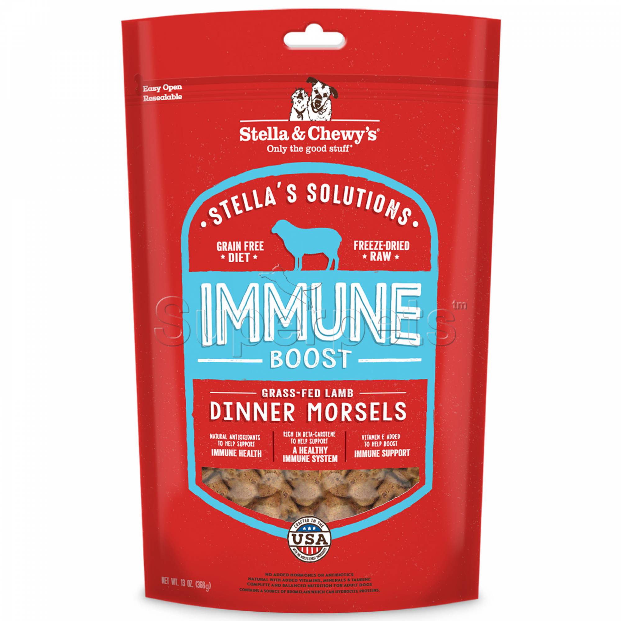 Stella & Chewy's - Stella's Solutions Dinner Morsels - Immune Boost - Grass-Fed Lamb 13oz (368g)