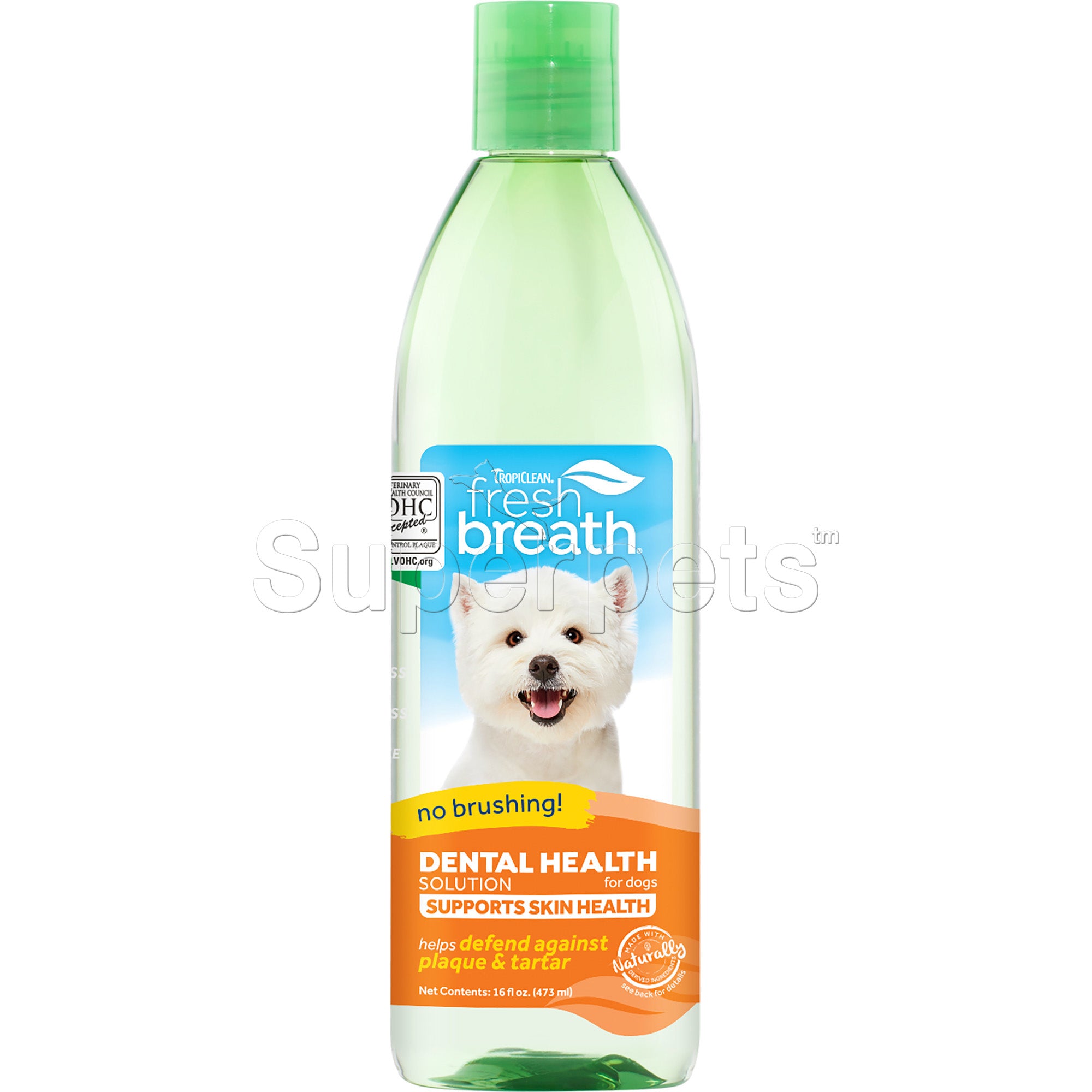 Tropiclean FRESH BREATH Oral Care Water Additive for Dogs - Skin & Coat 16oz (473ml)