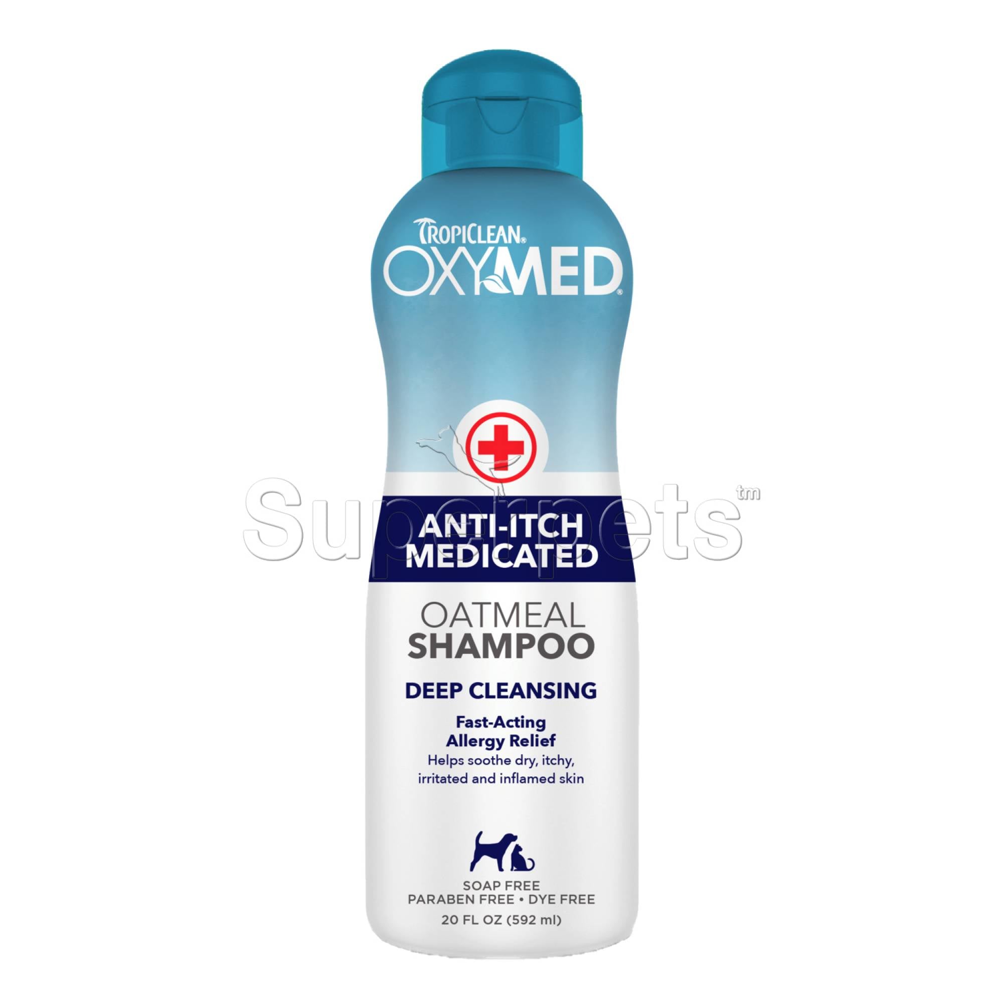 Tropiclean OxyMed Anti-Itch Medicated Oatmeal Shampoo 20oz (592ml)