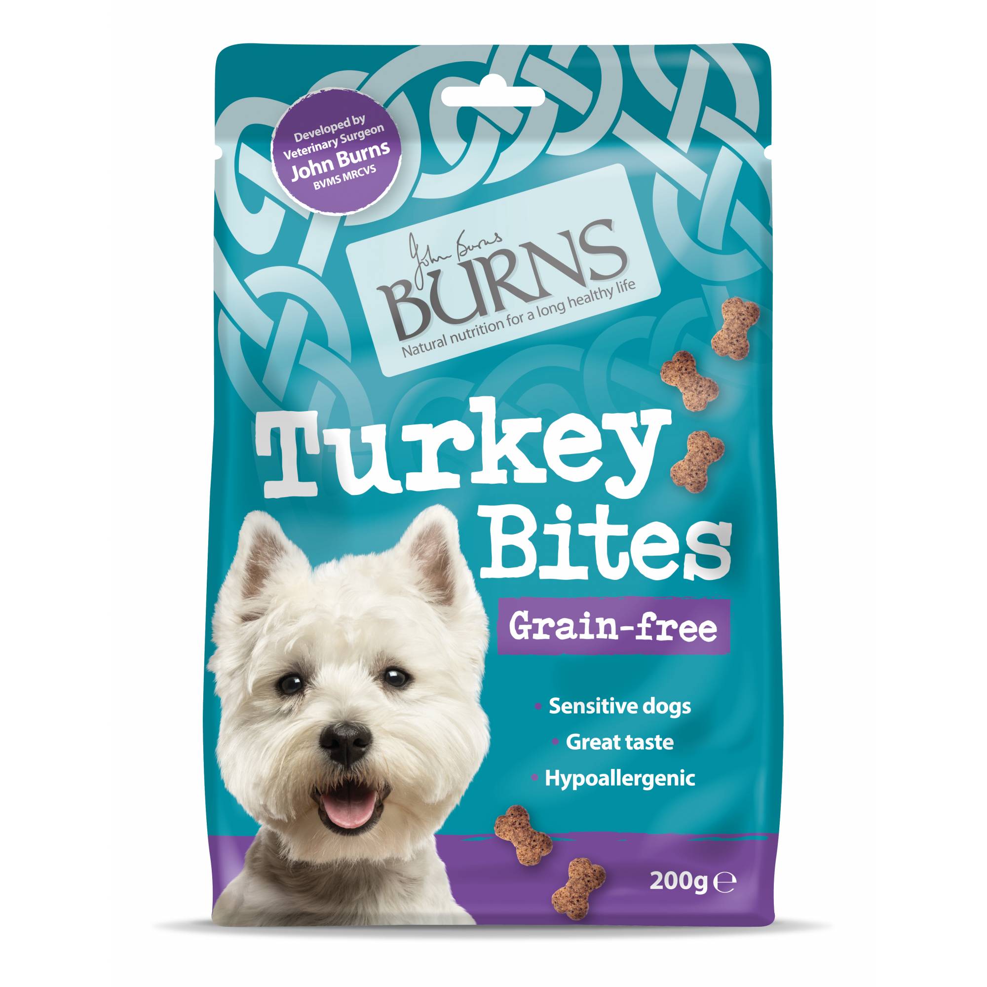 Burns Treats - Dog - Turkey Bites 200g (Grain-Free)